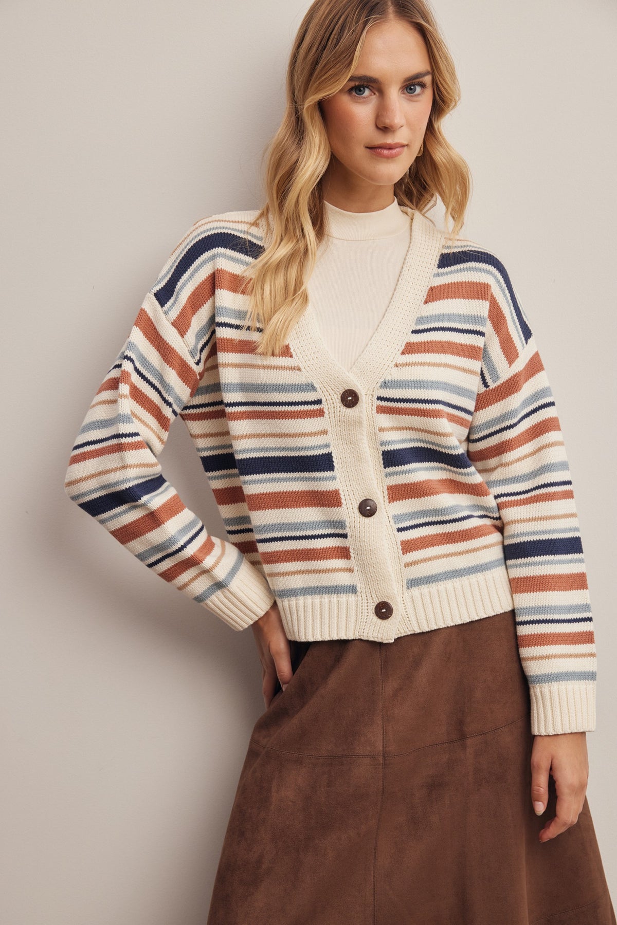 MICK STRIPE CARDIGAN
