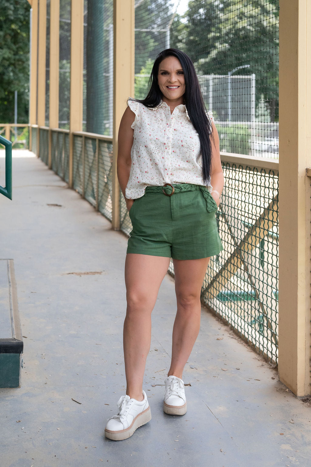 GOOD DAY BRAIDED BELT SHORTS