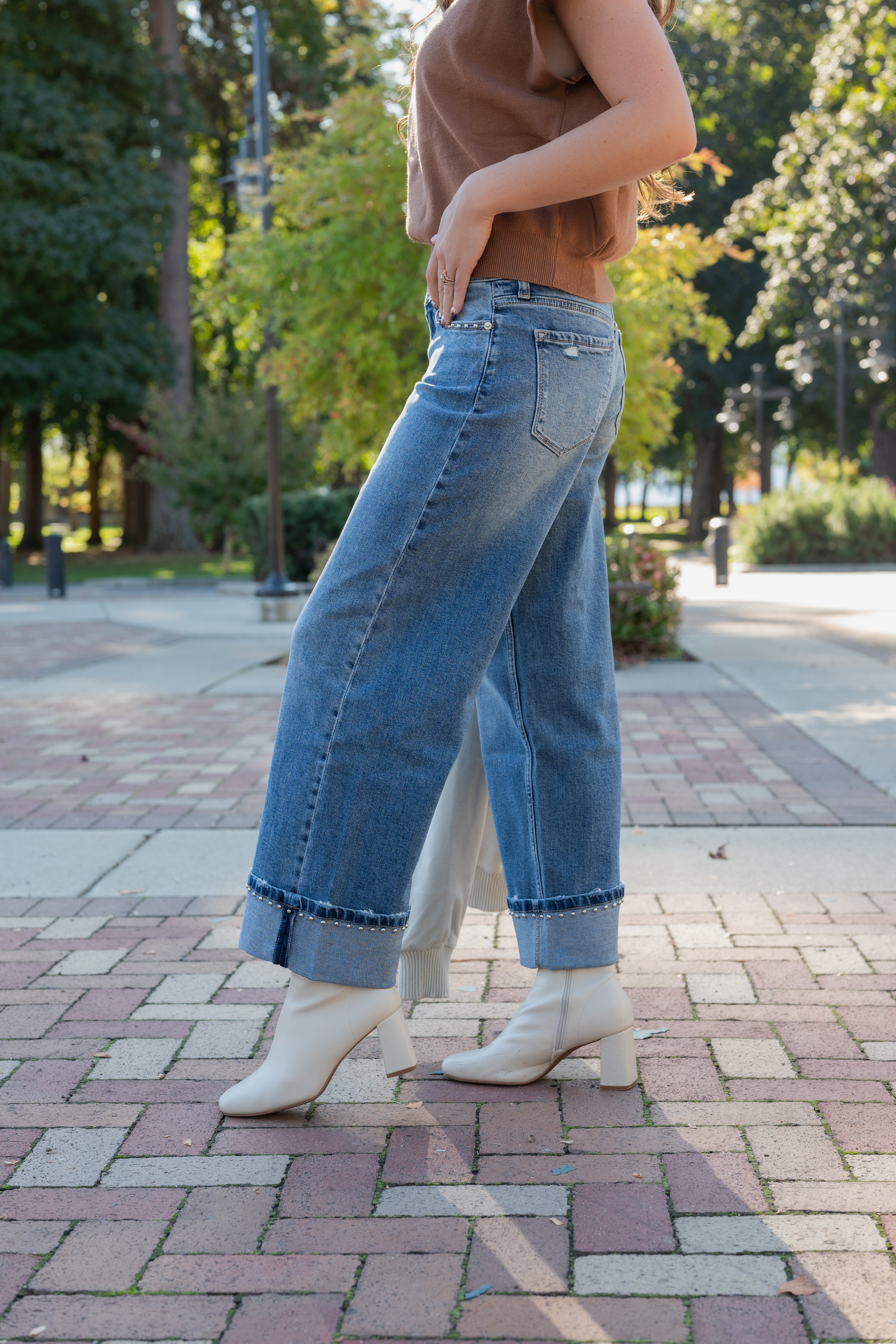 DANNIE MR STUDDED WIDE LEG