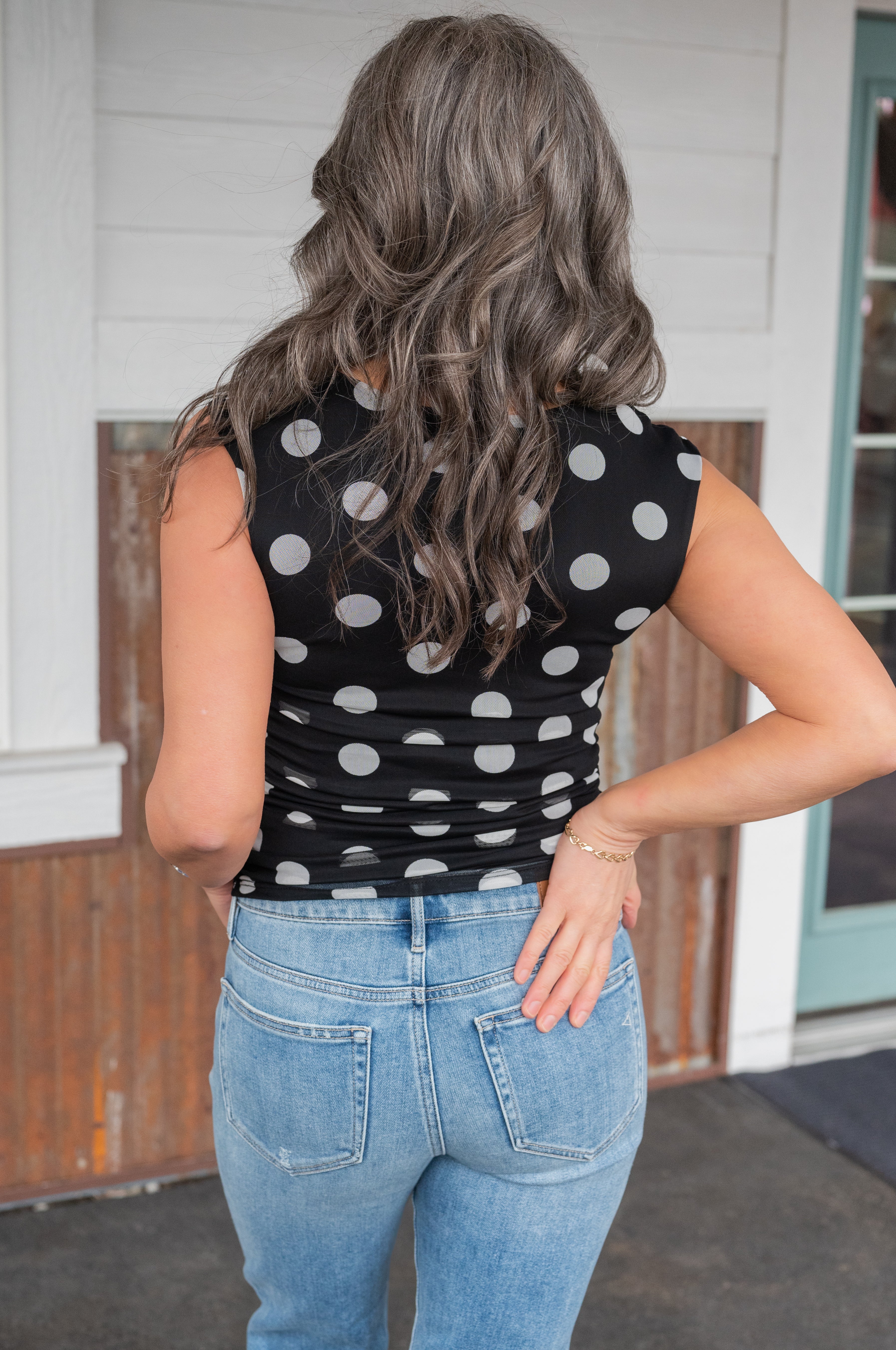 LINDSEY POLKADOT TOP