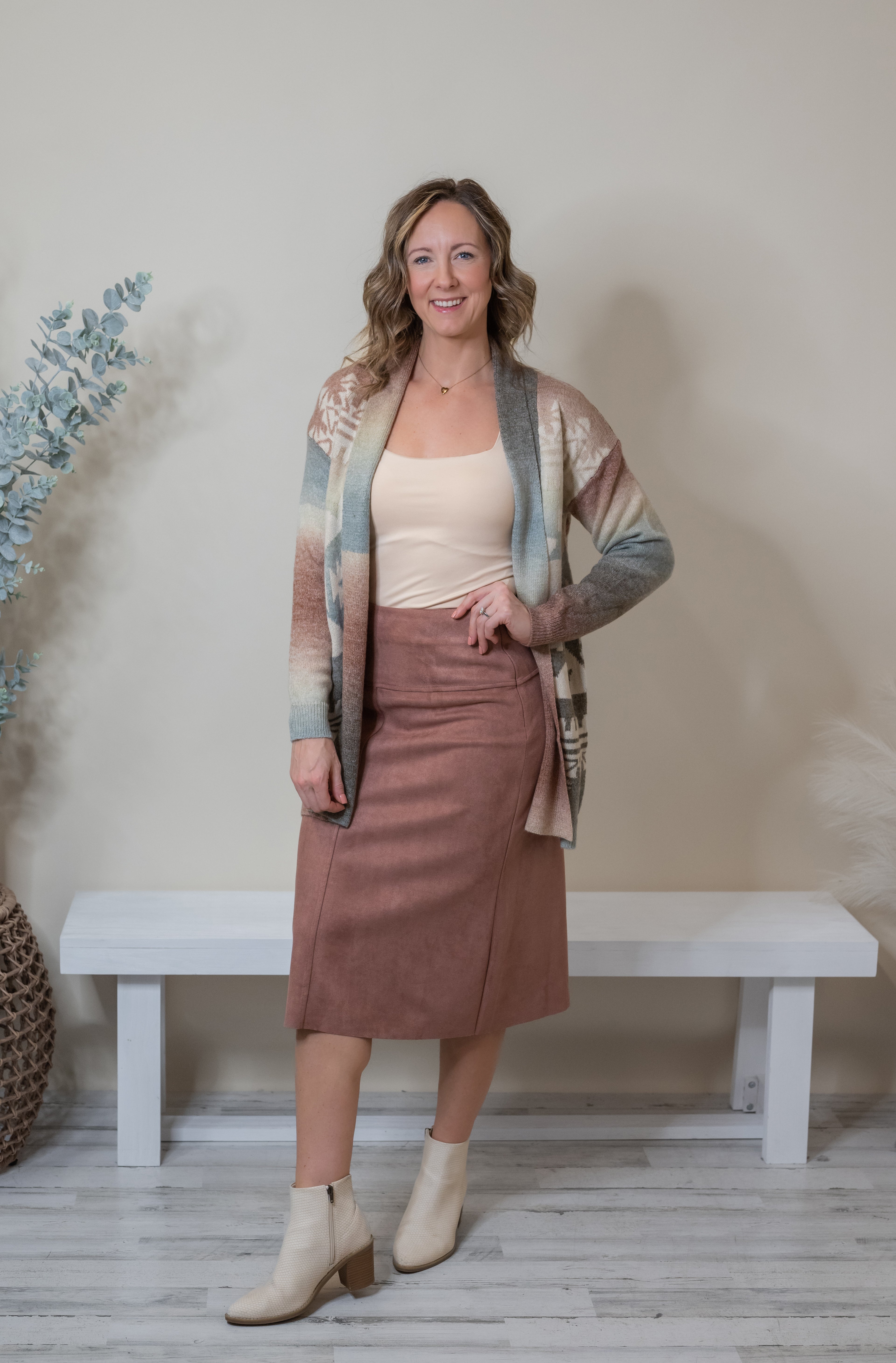 VIVIANA MICROSUEDE SKIRT