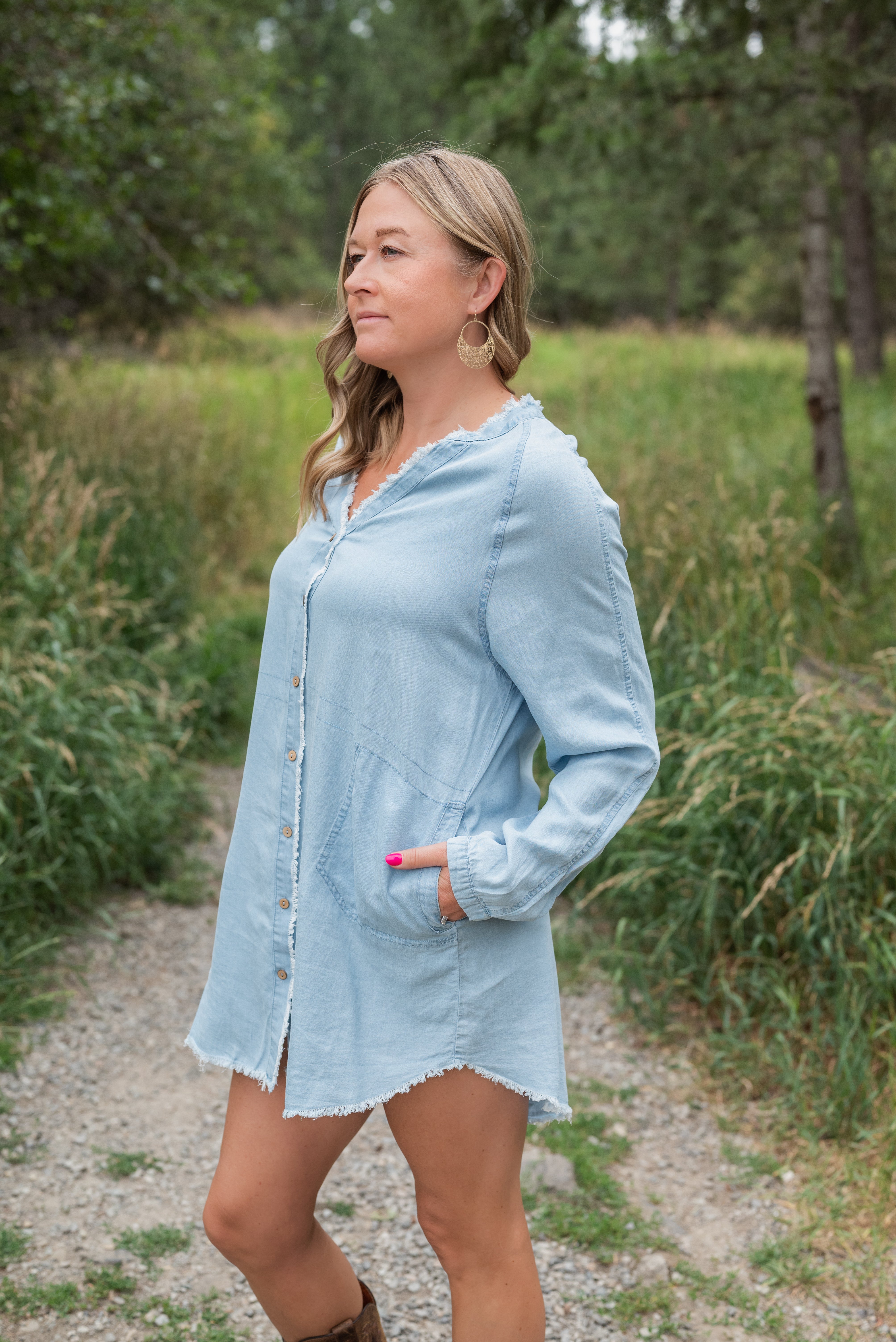JOHNIE DENIM DRESS