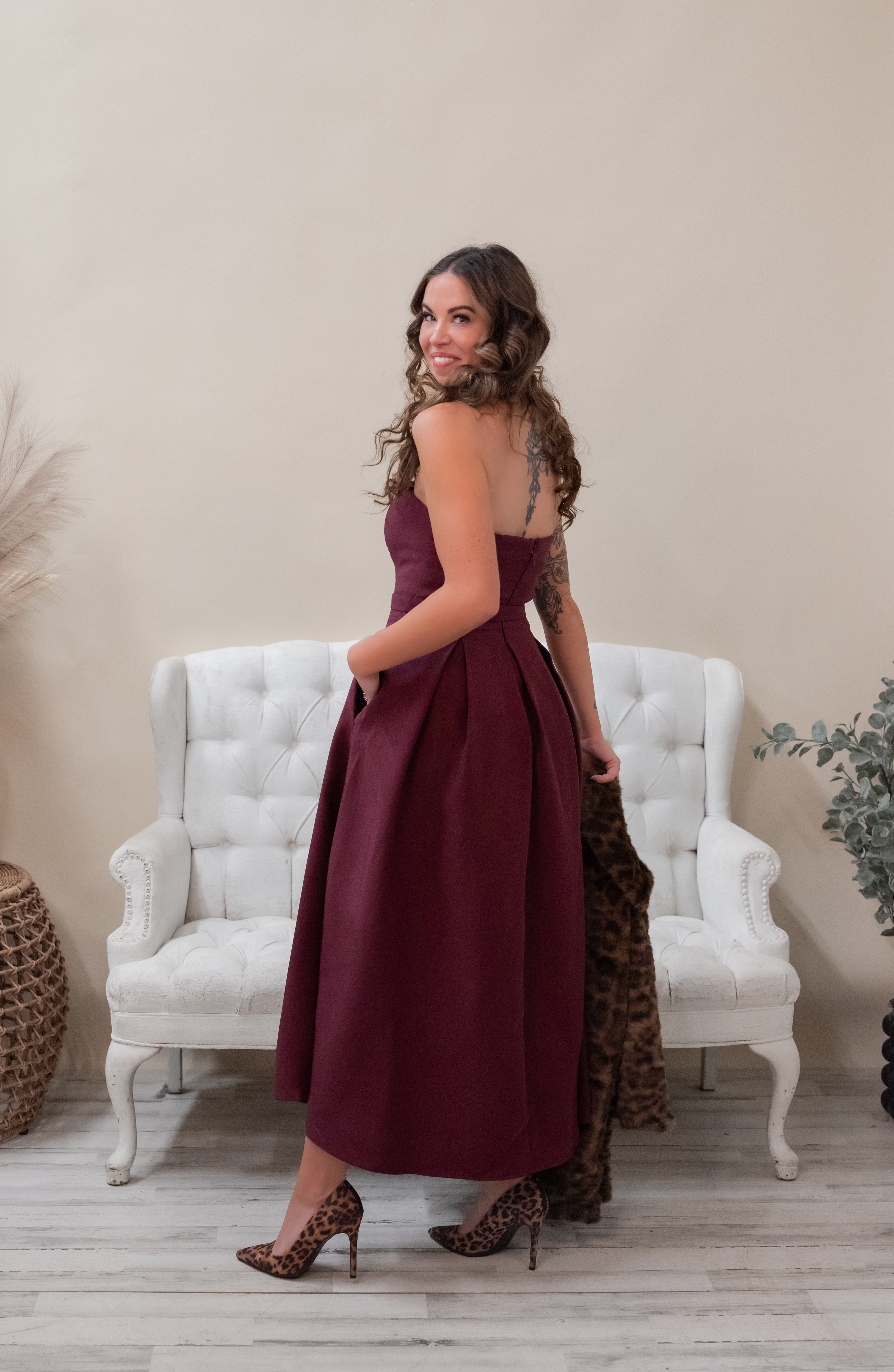 MILEY STRAPLESS DRESS