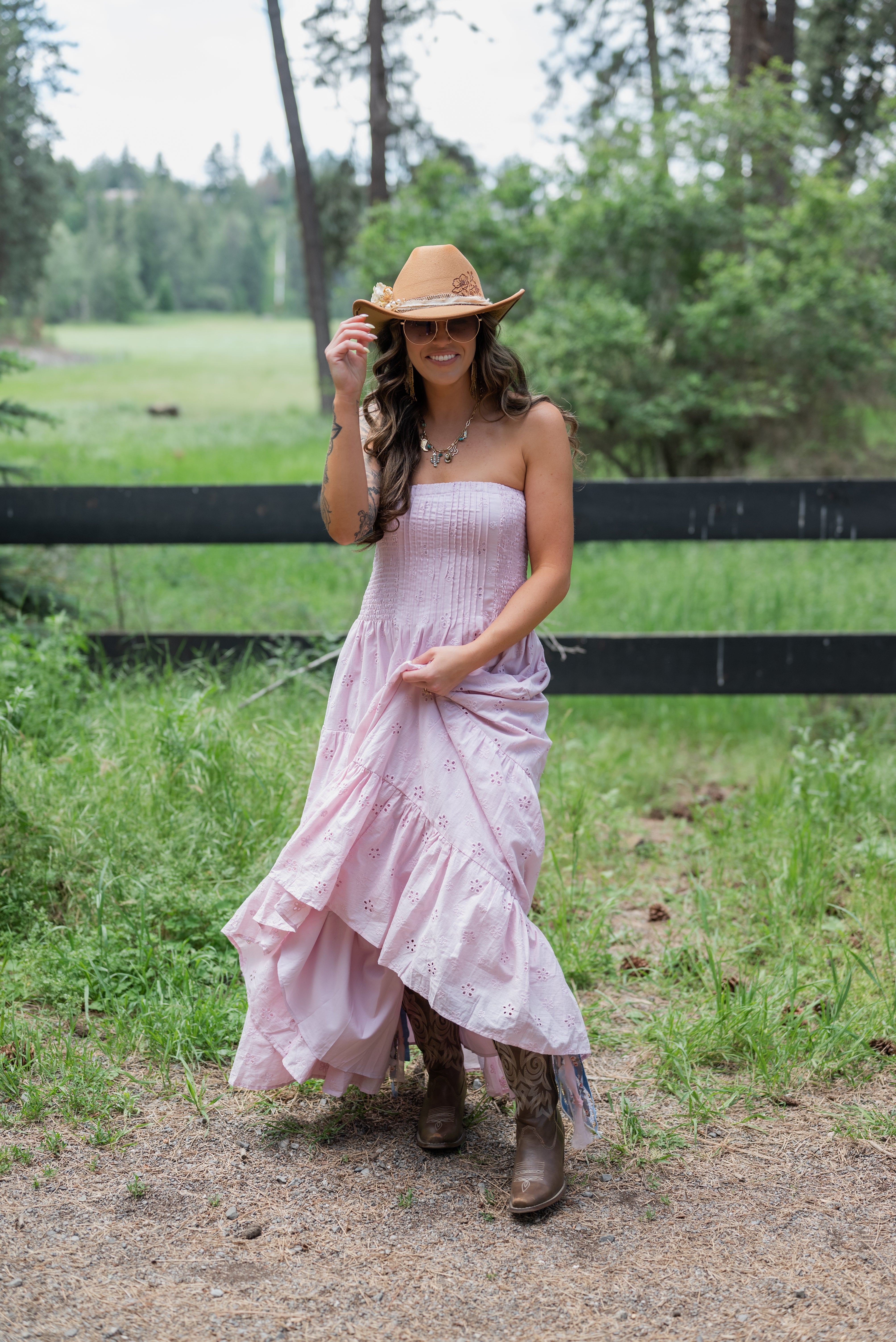 SHELIA STRAPLESS DRESS