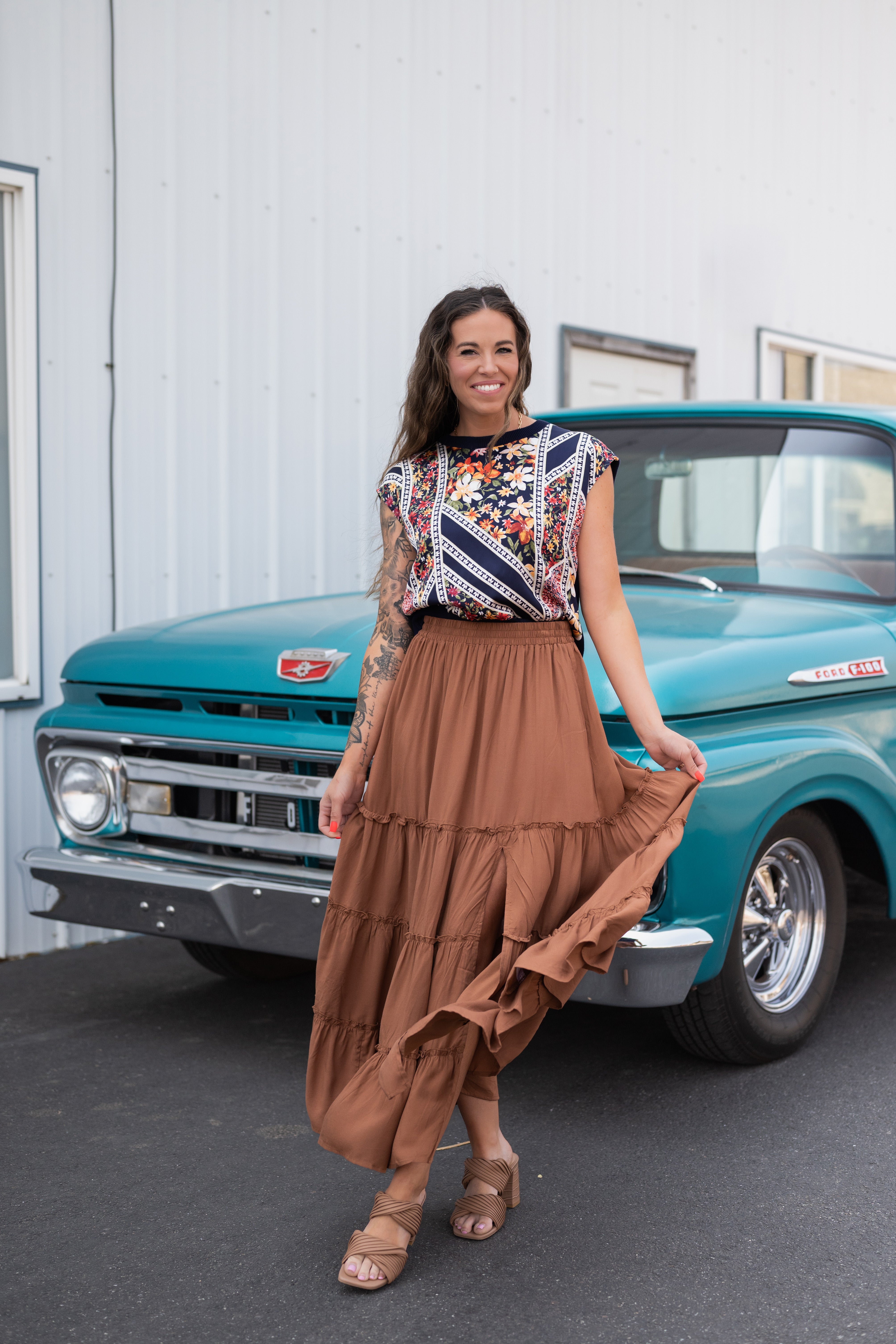 MARINELA TIERED MAXI SKIRT