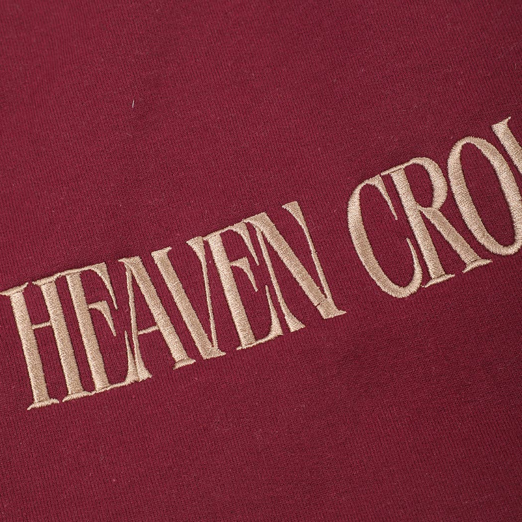 MAKE HEAVEN CROWDED Embroidered Fleece Sweatshirt