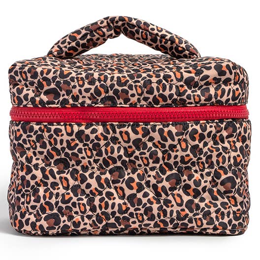 Cosmetic Travel Case / Makeup Bag - Cheetah Print