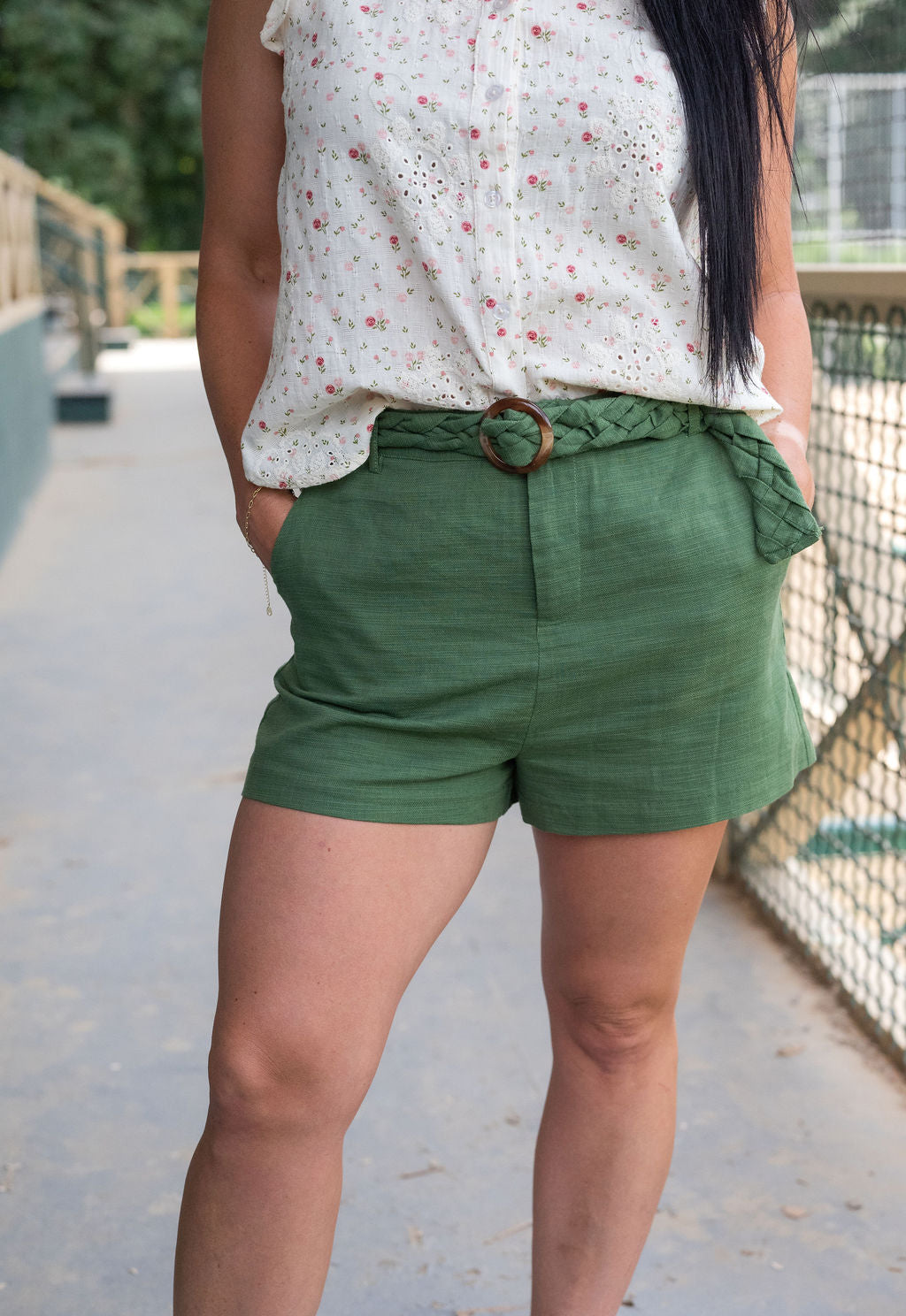 GOOD DAY BRAIDED BELT SHORTS