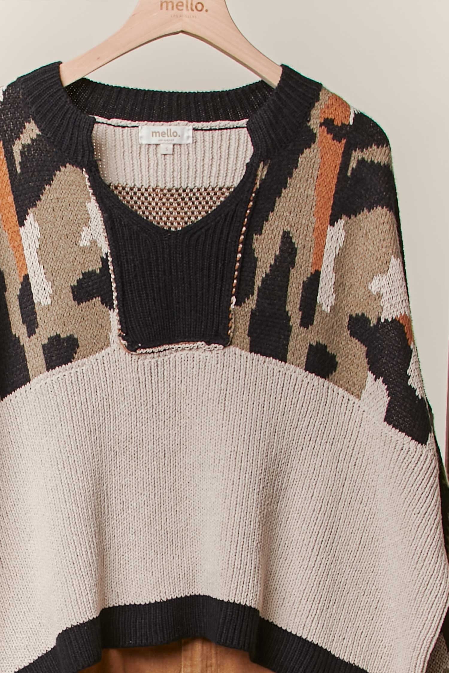 MABEL CAMO SWEATER