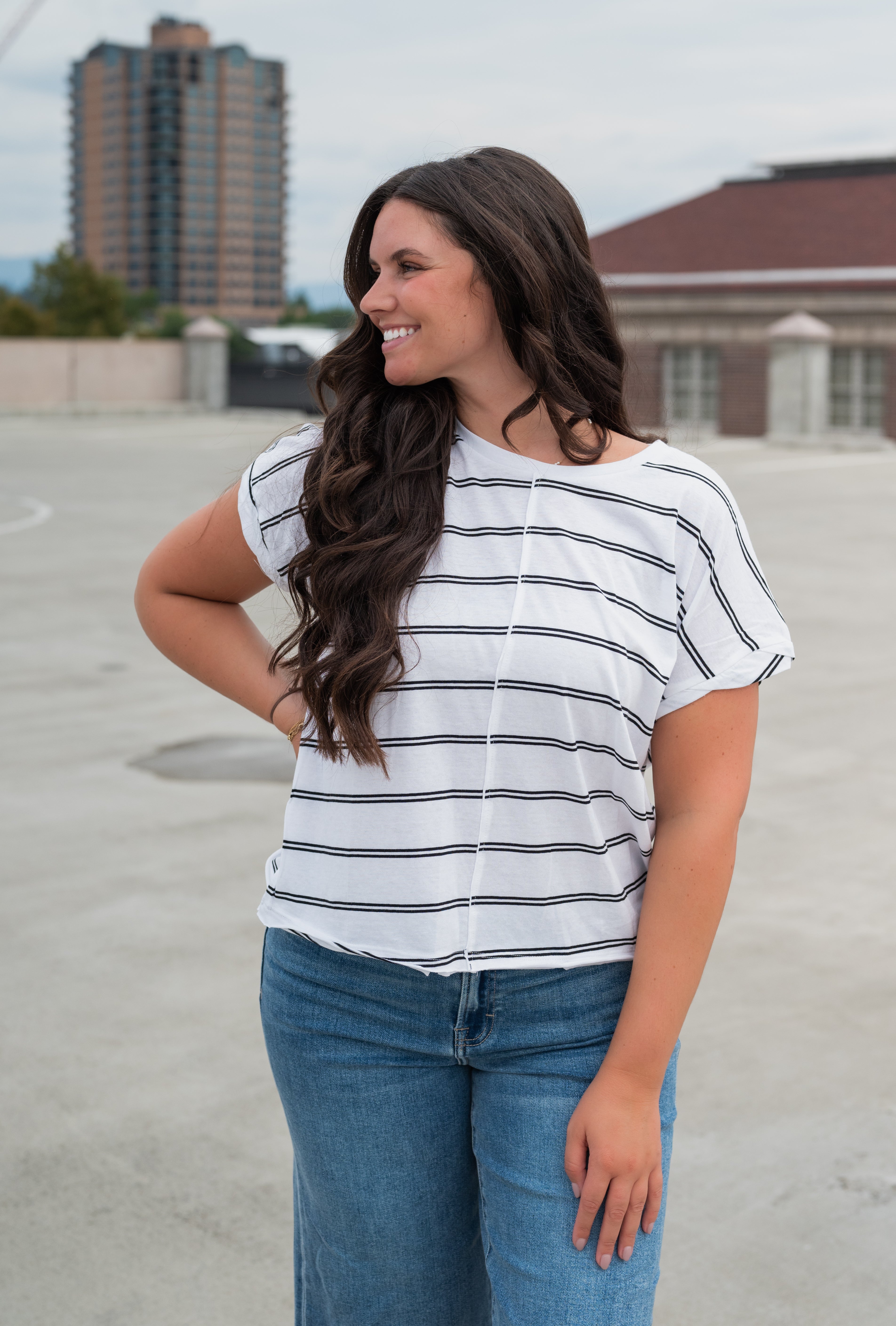 EDNA STRIPED TOP