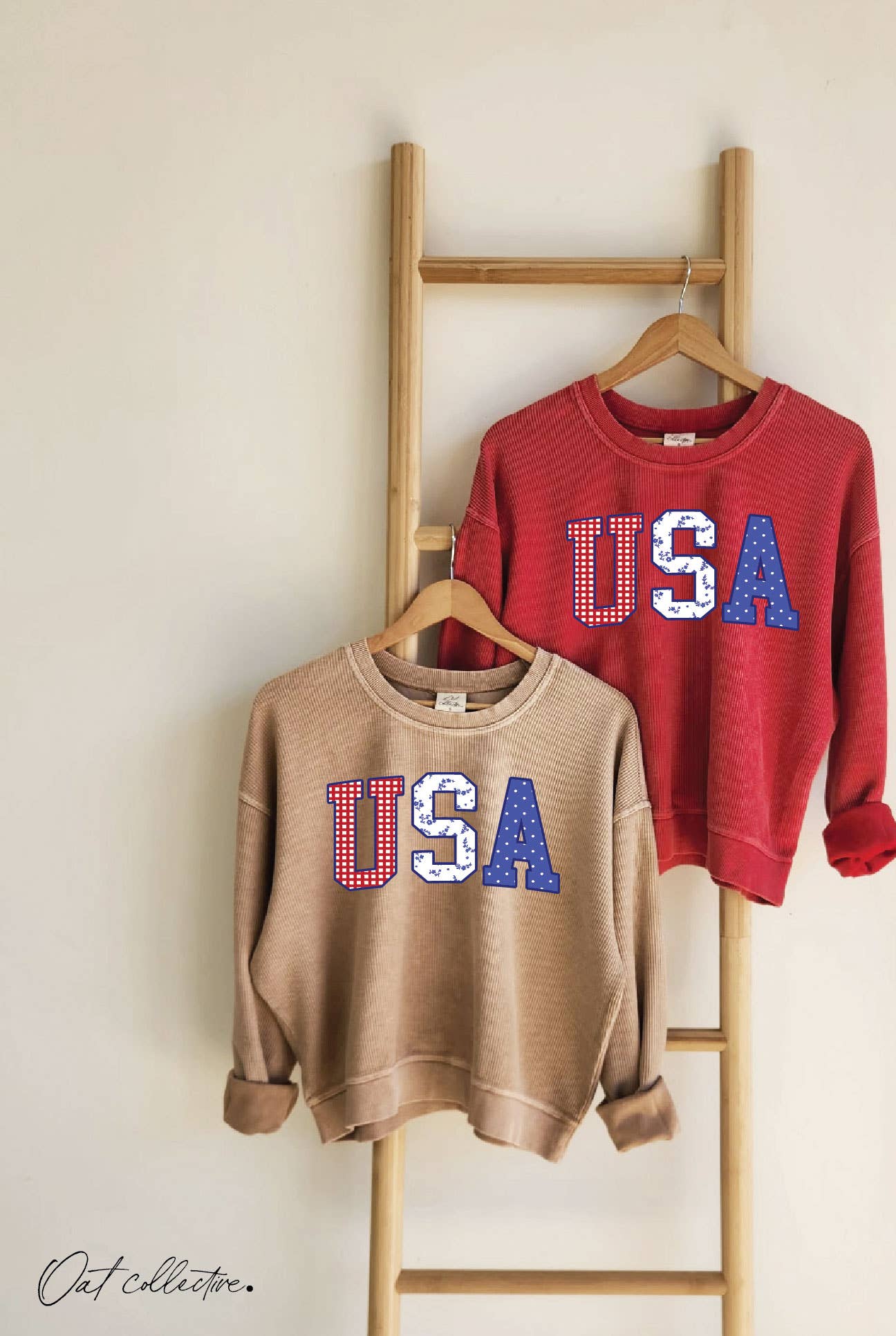USA WITH PATTERN Thermal Pullover
