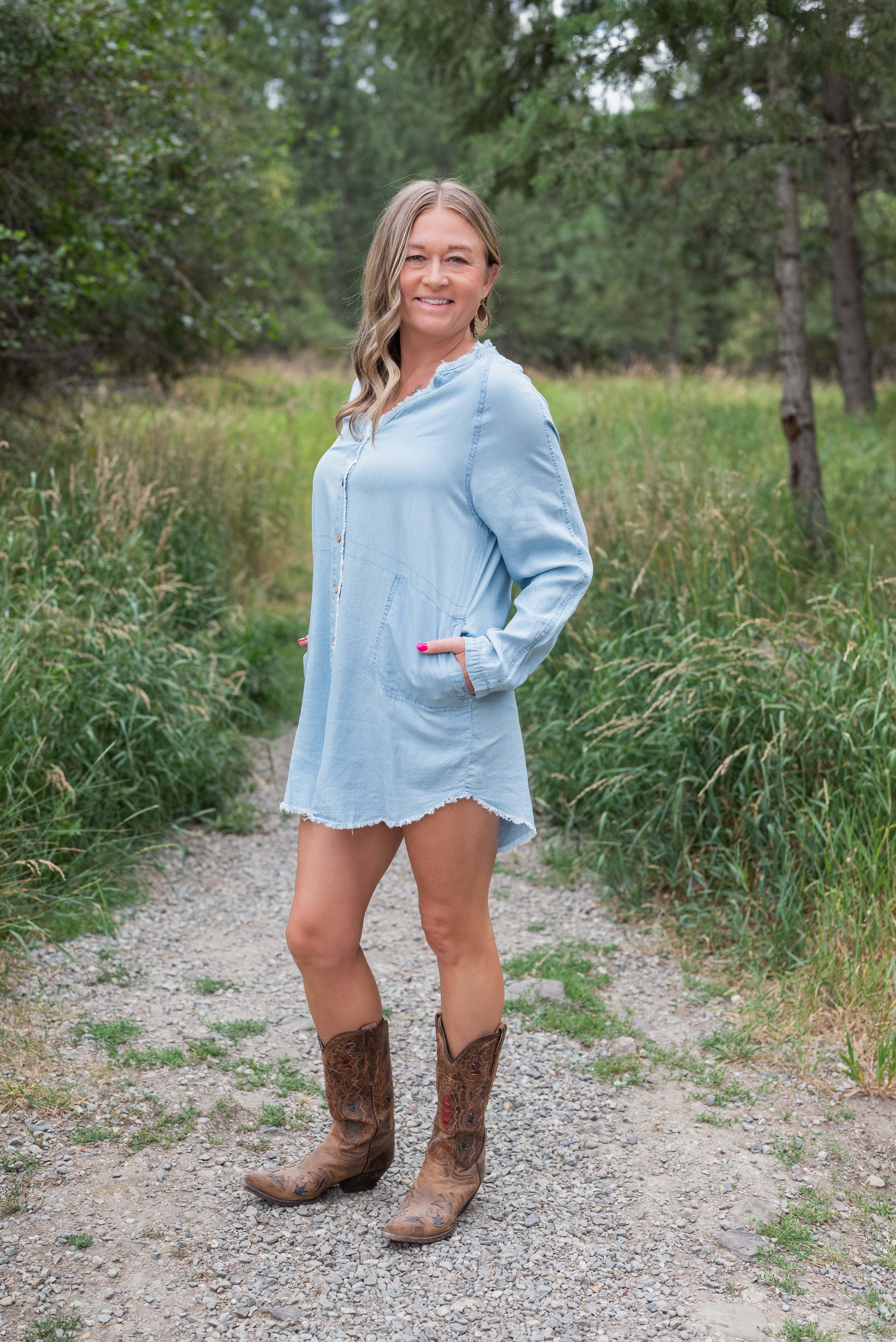 JOHNIE DENIM DRESS