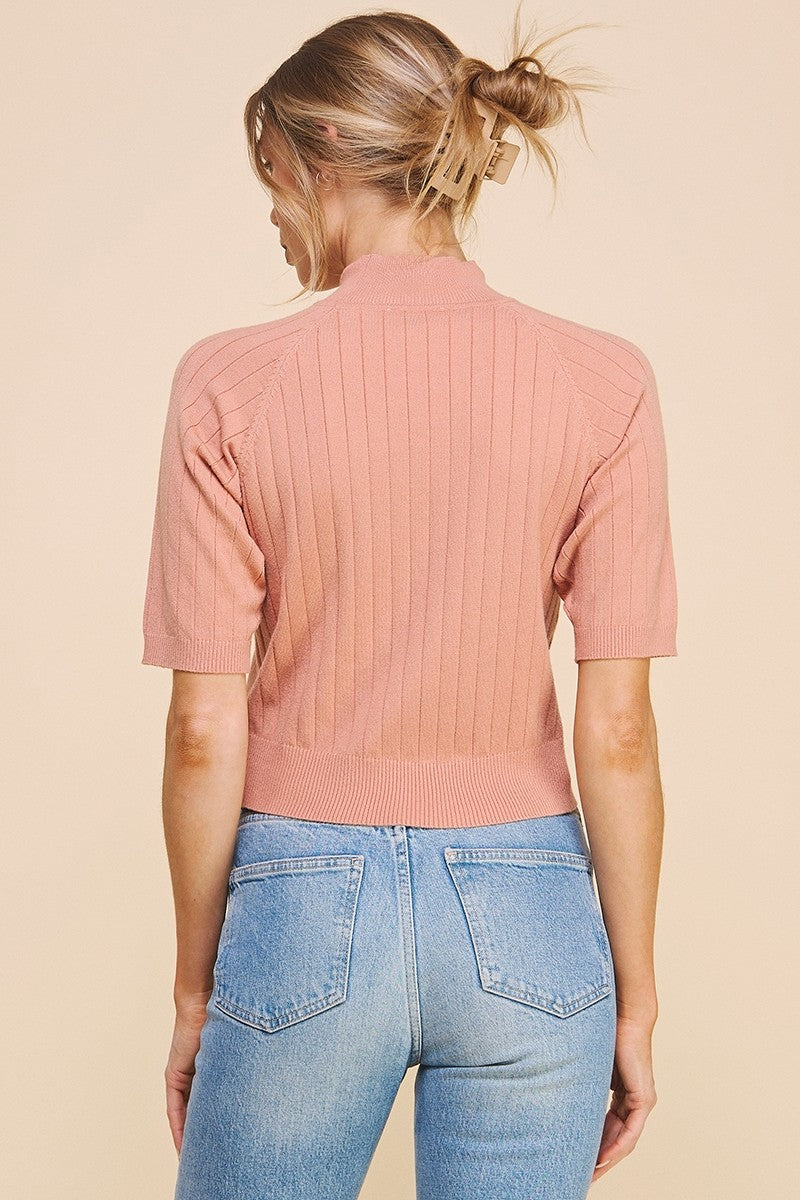 DAPHNE MOCK NECK TOP