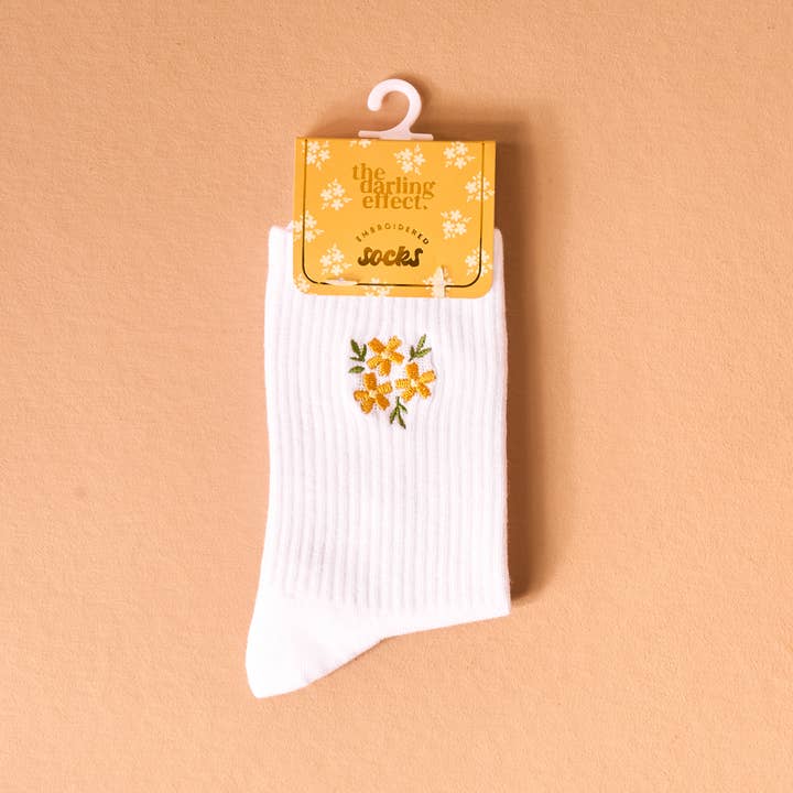 Embroidered Crew Socks