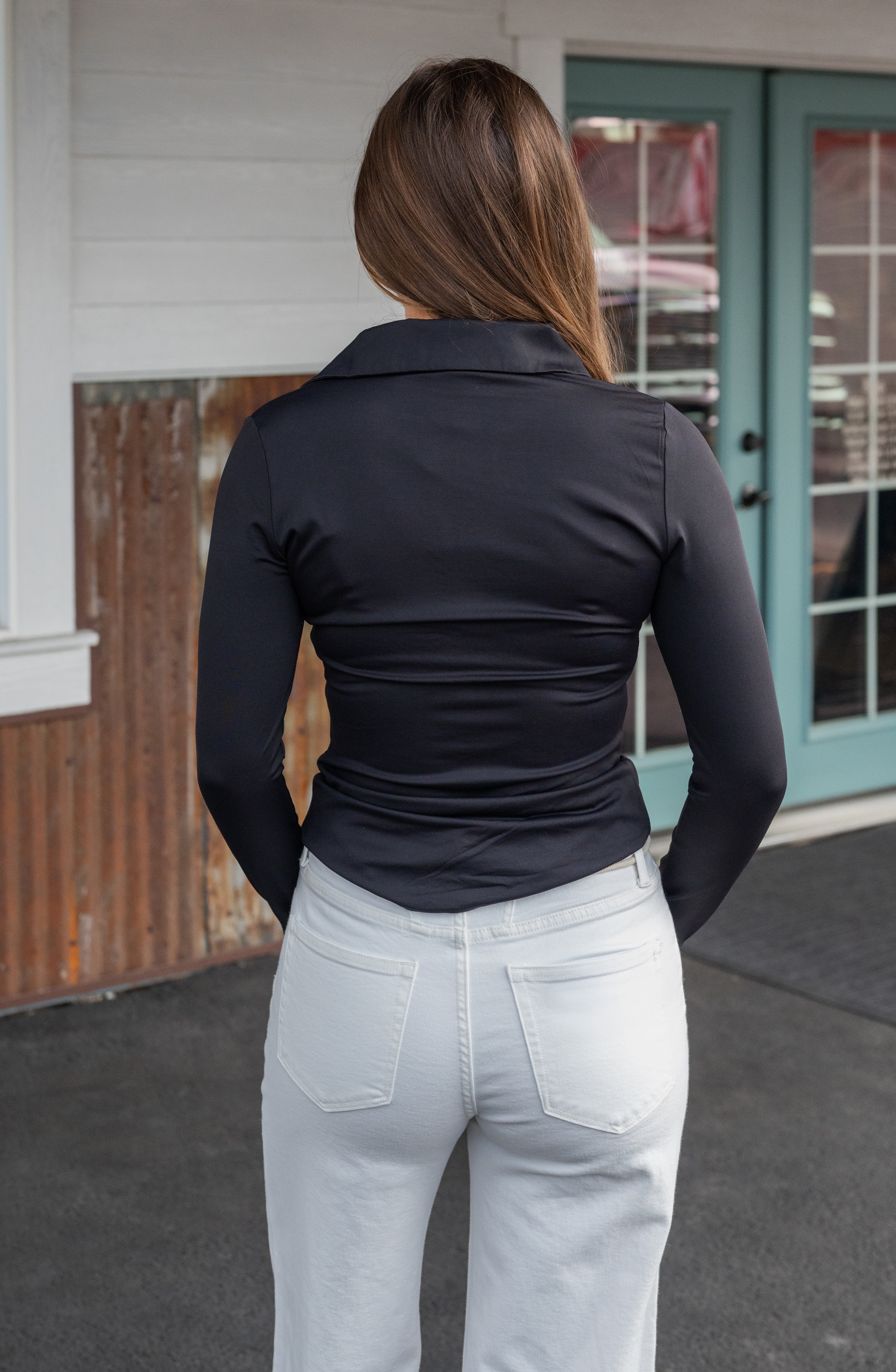 JORI SHIRRED TOP