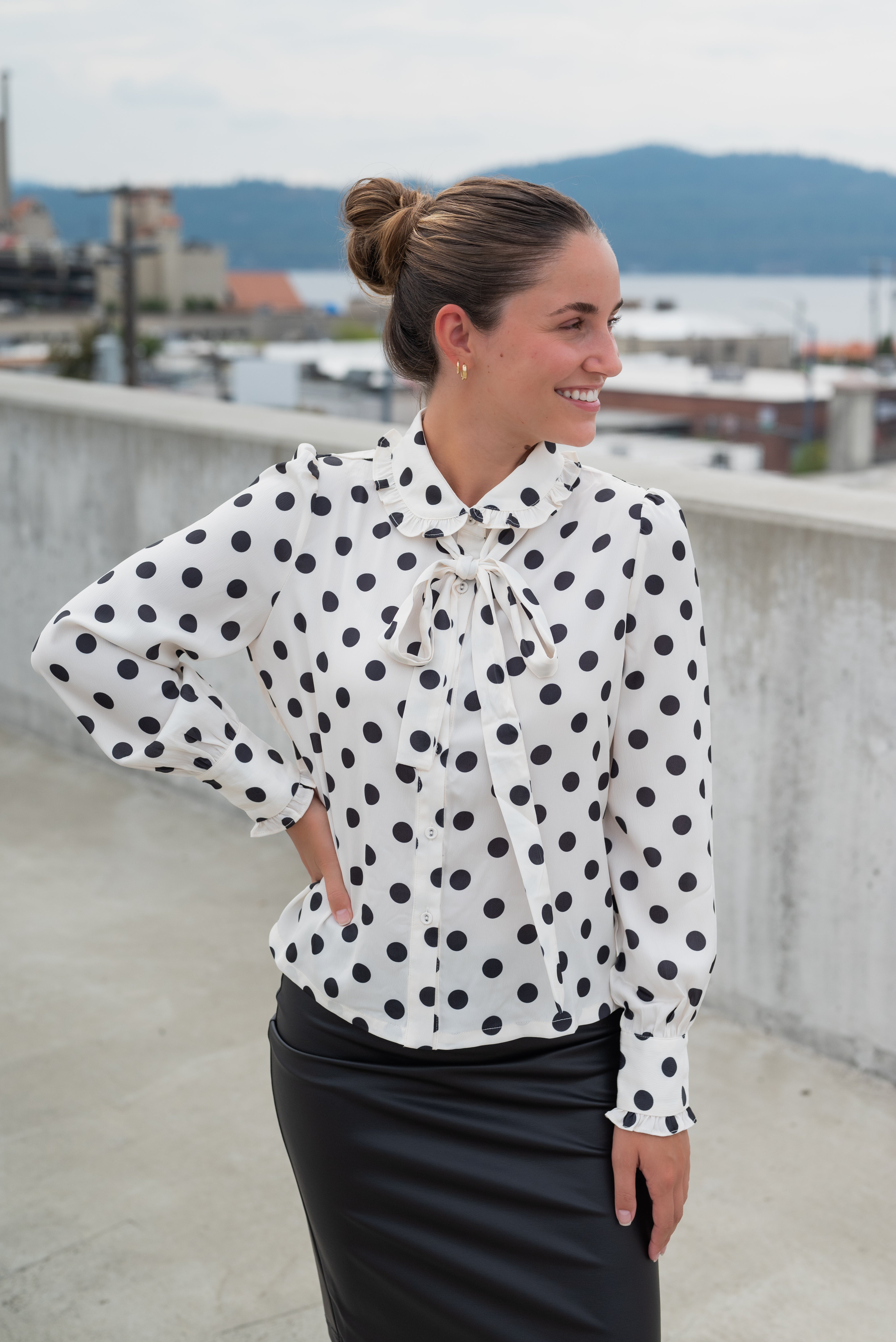 ELEIN POLKA DOT BLOUSE