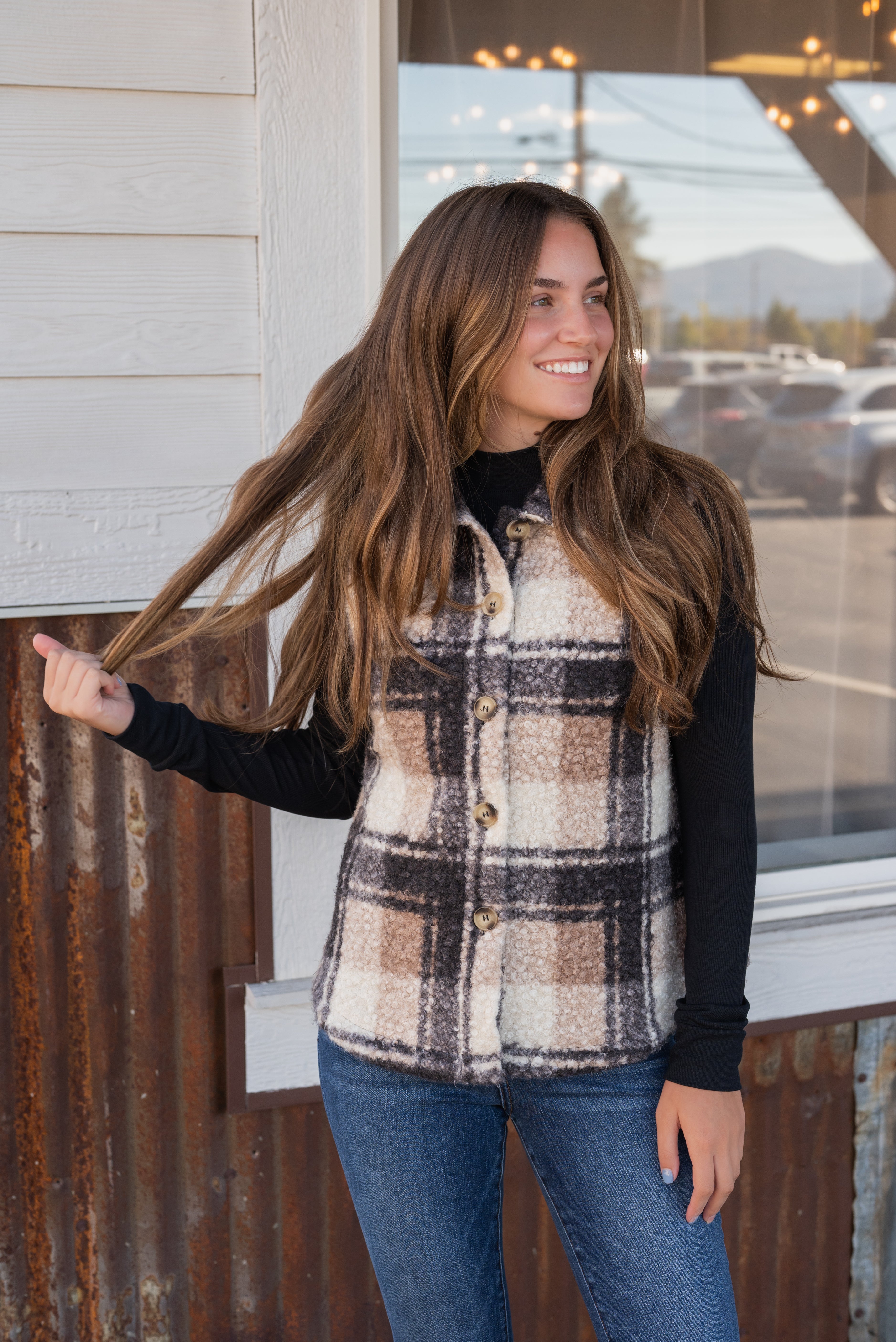 SANIYA PLAID VEST