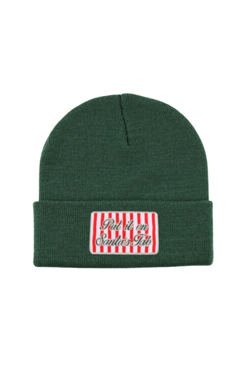 CHRISTMAS Put it on Santa's Tab Patch Beanie