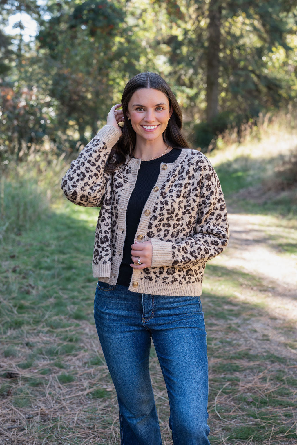 HEIDI LEOPARD CARDI