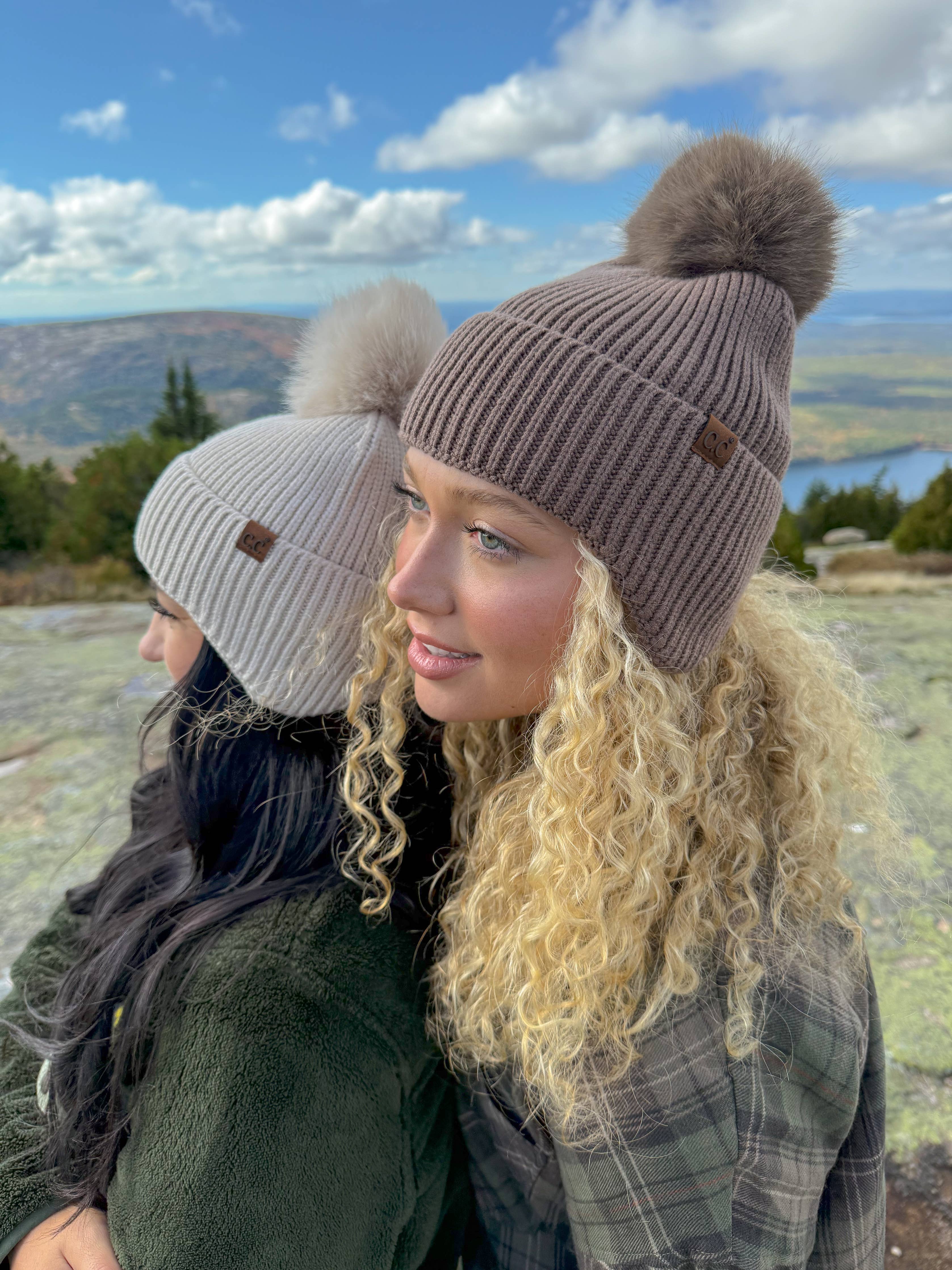 Earflap C.C Faux Fur Pom Beanie