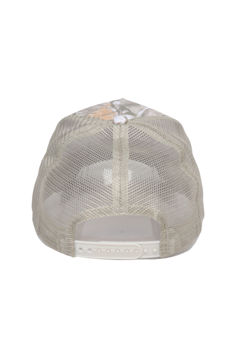 Camo Woods Print Mesh Back Trucker Cap