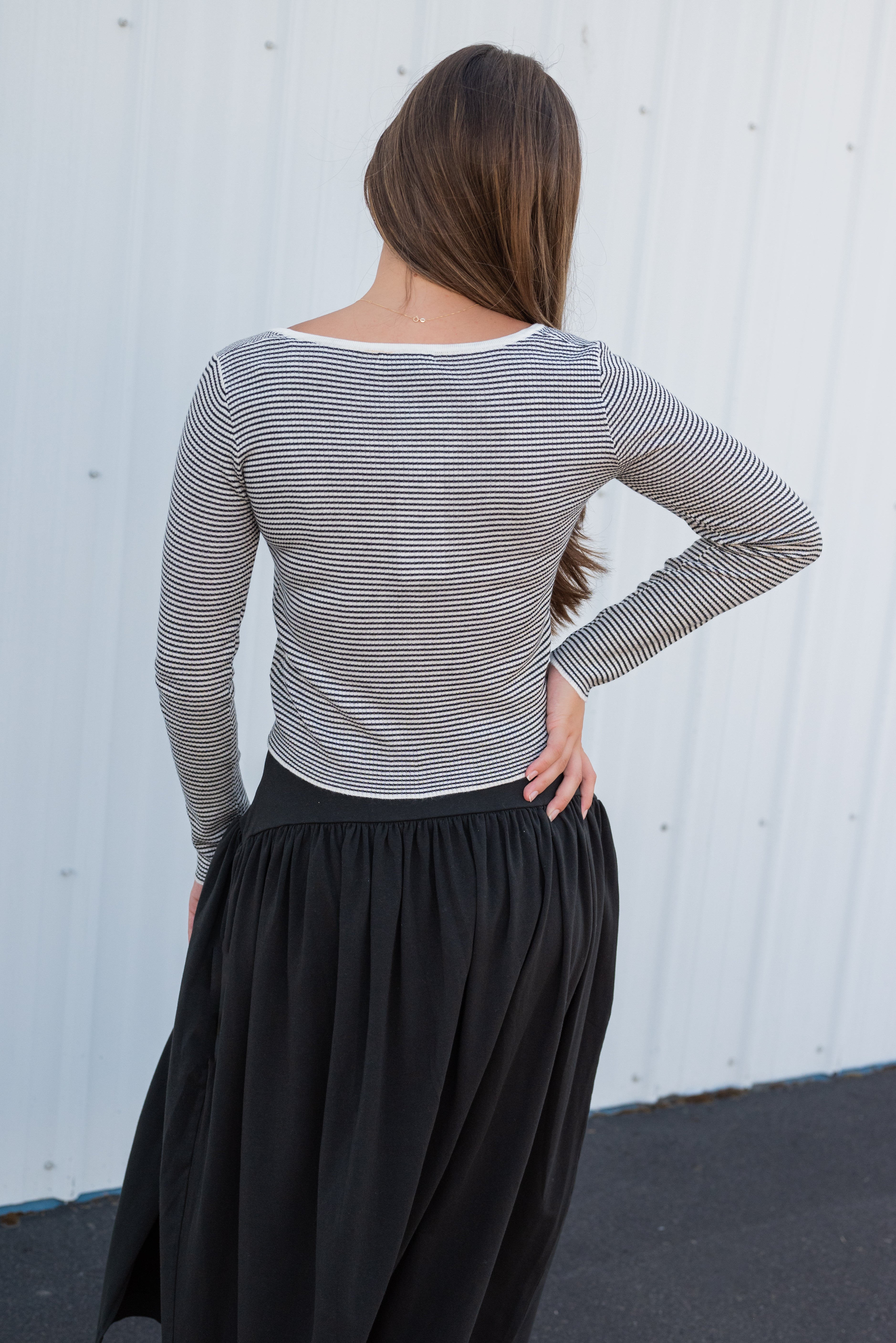 PREPSTER BUTTONED STRIPED CARDIGAN