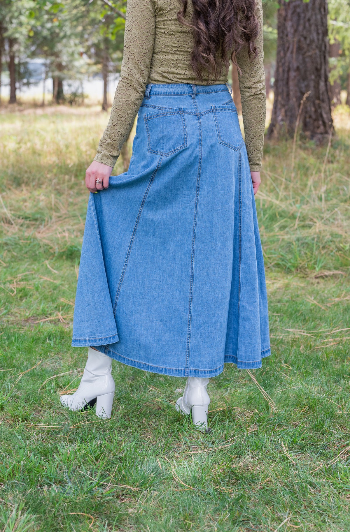 KARRIE DENIM MAXI SKIRT