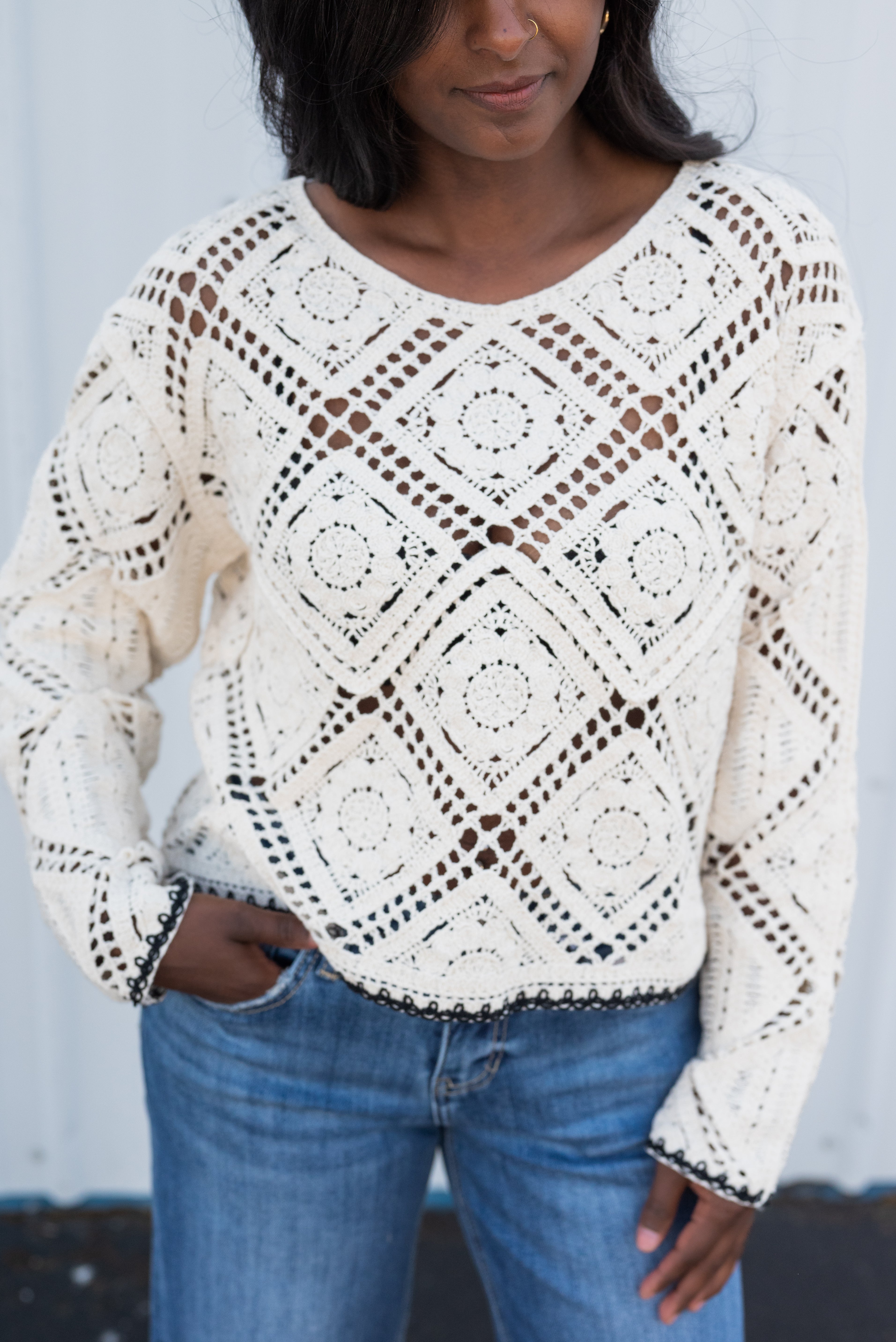 ASHLYN CROCHET TOP