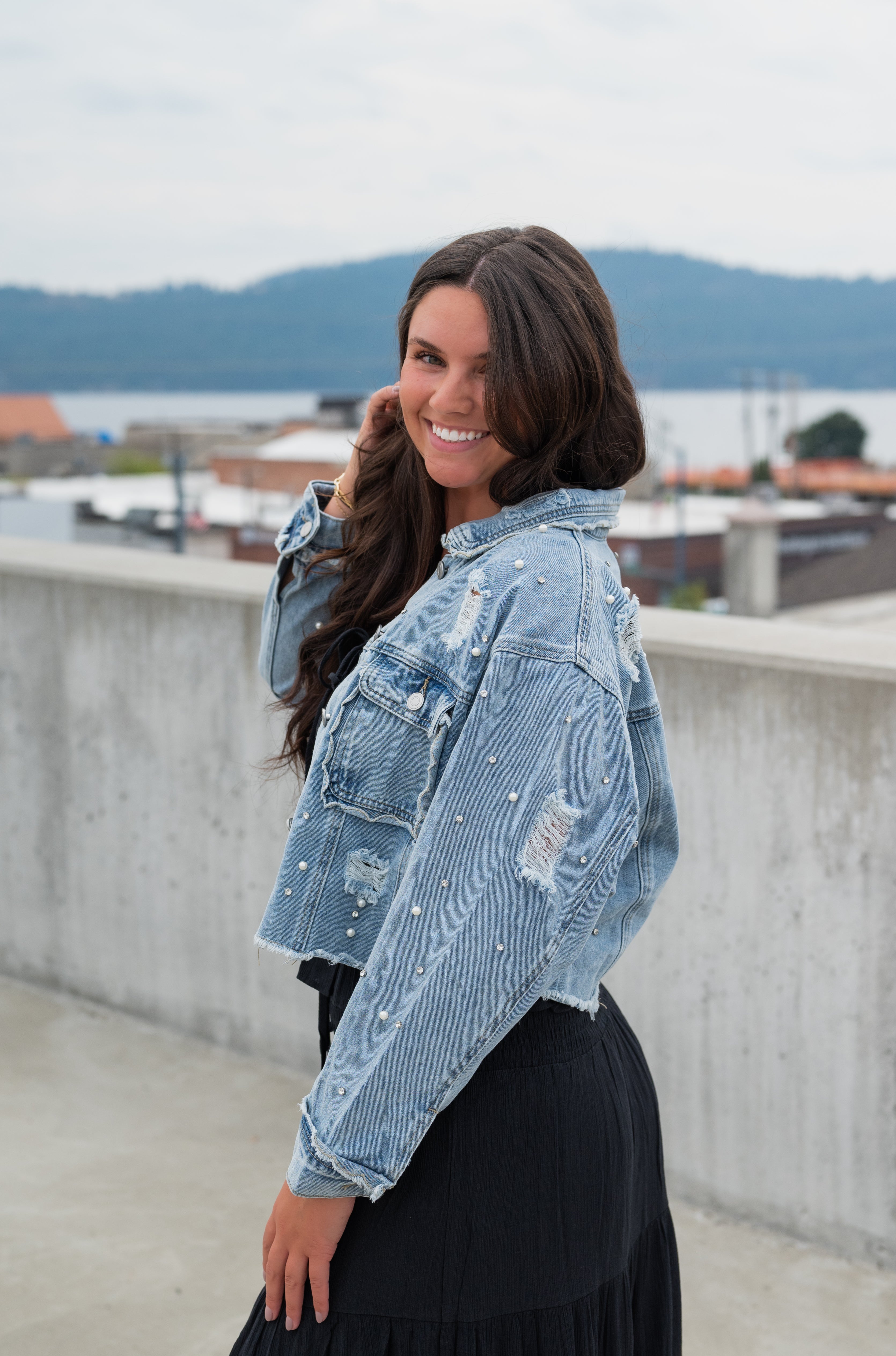 CORALIE GLITZY DENIM JACKET
