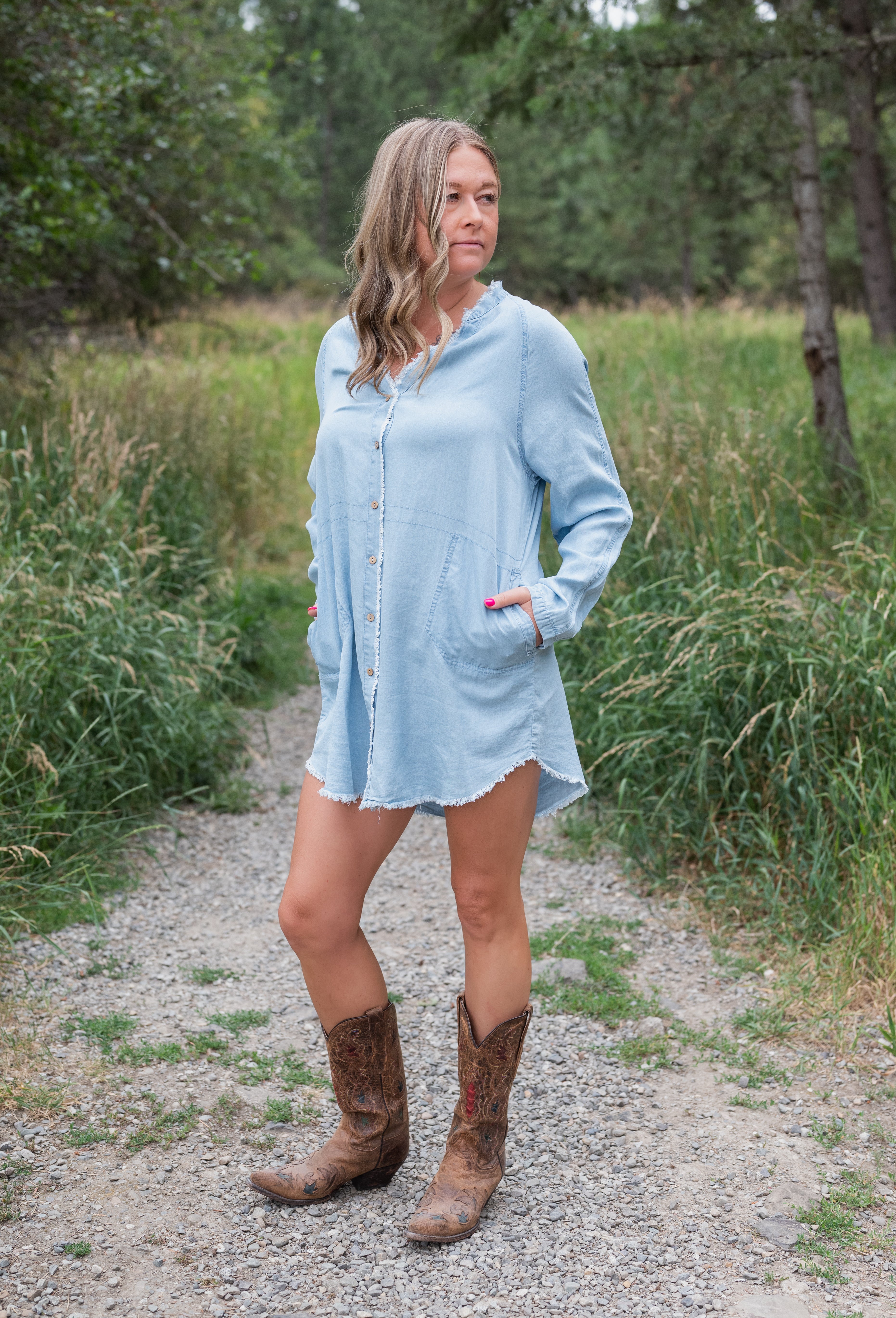JOHNIE DENIM DRESS