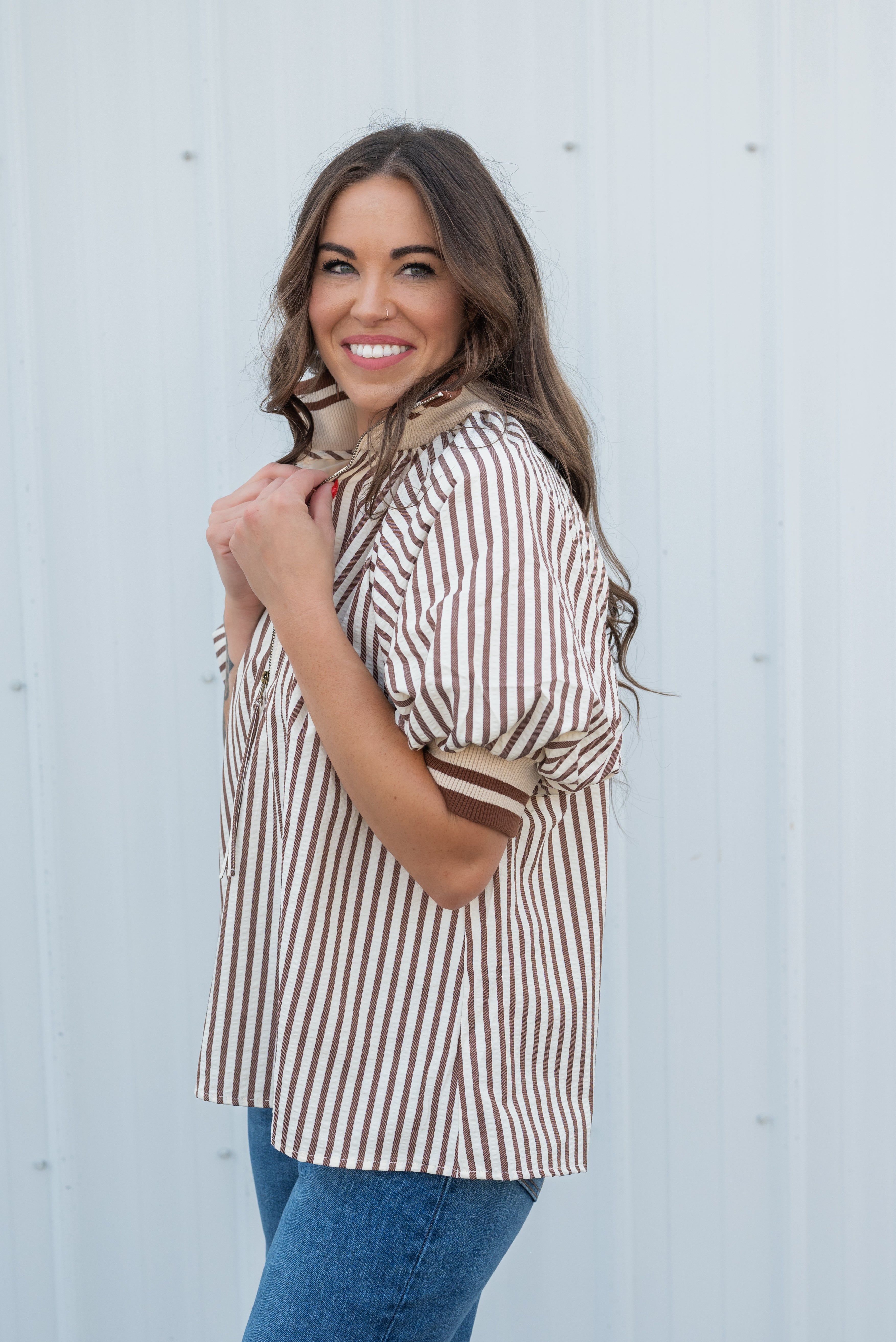 MIRIAM STRIPE BLOUSE