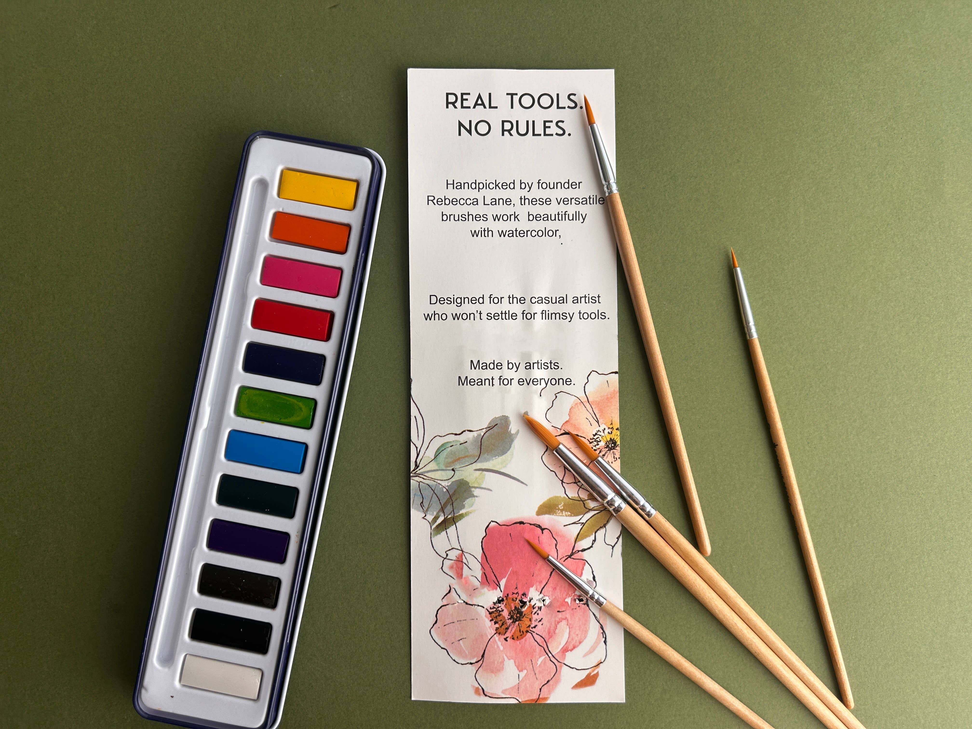 5-Piece Round Watercolor Brush Set