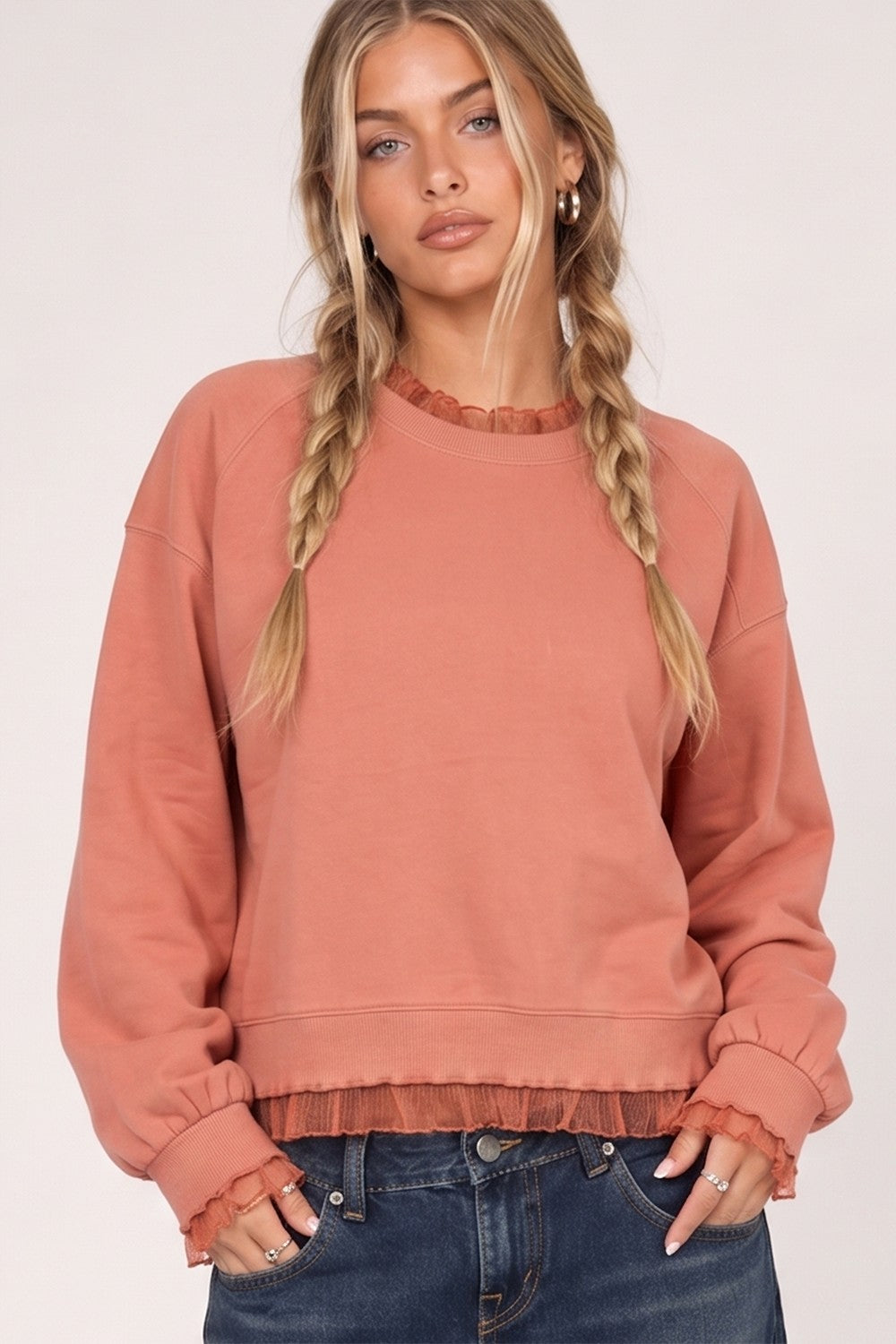 LILLIE LACE SWEATSHIRT