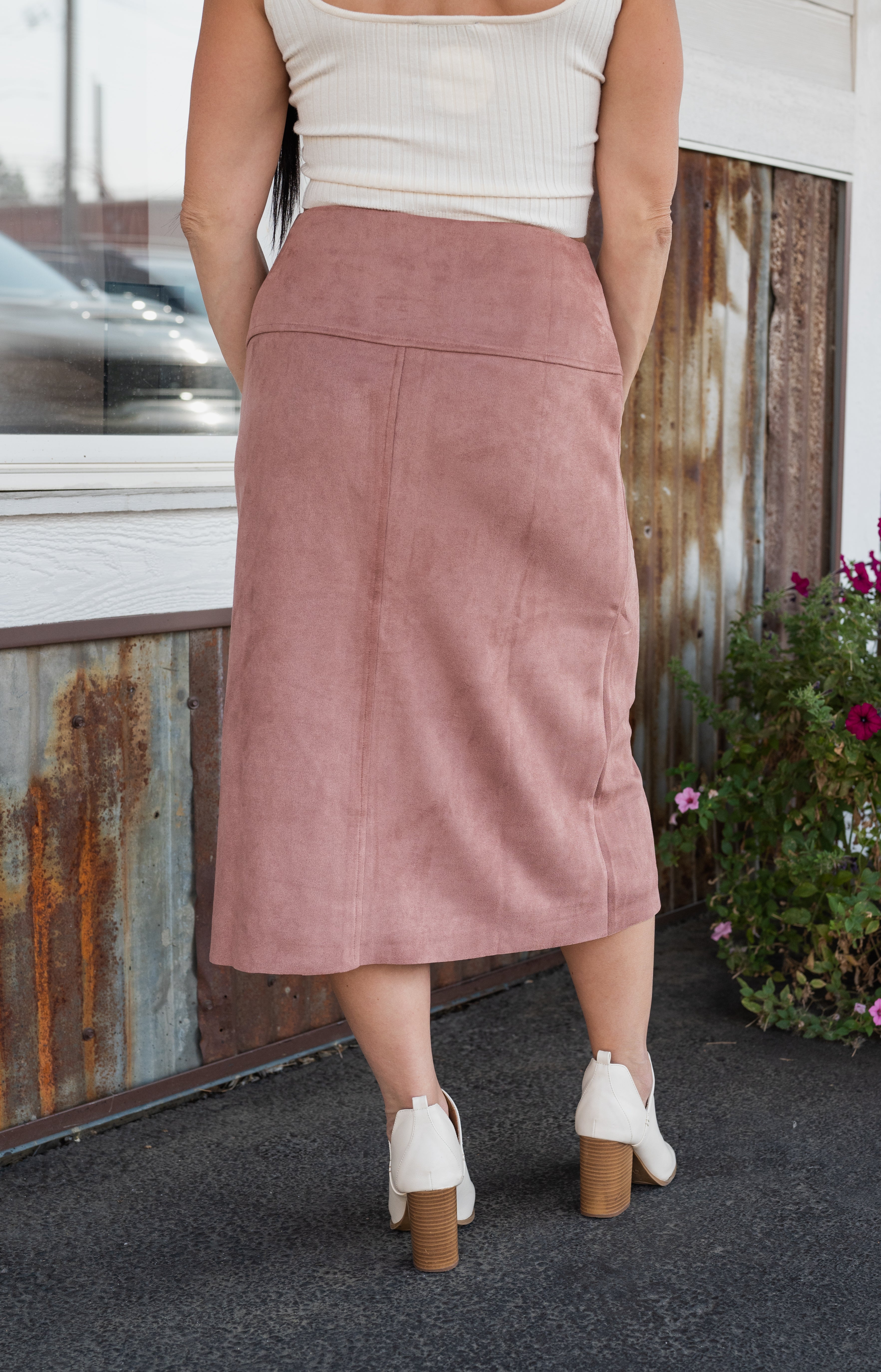 VIVIANA MICROSUEDE SKIRT