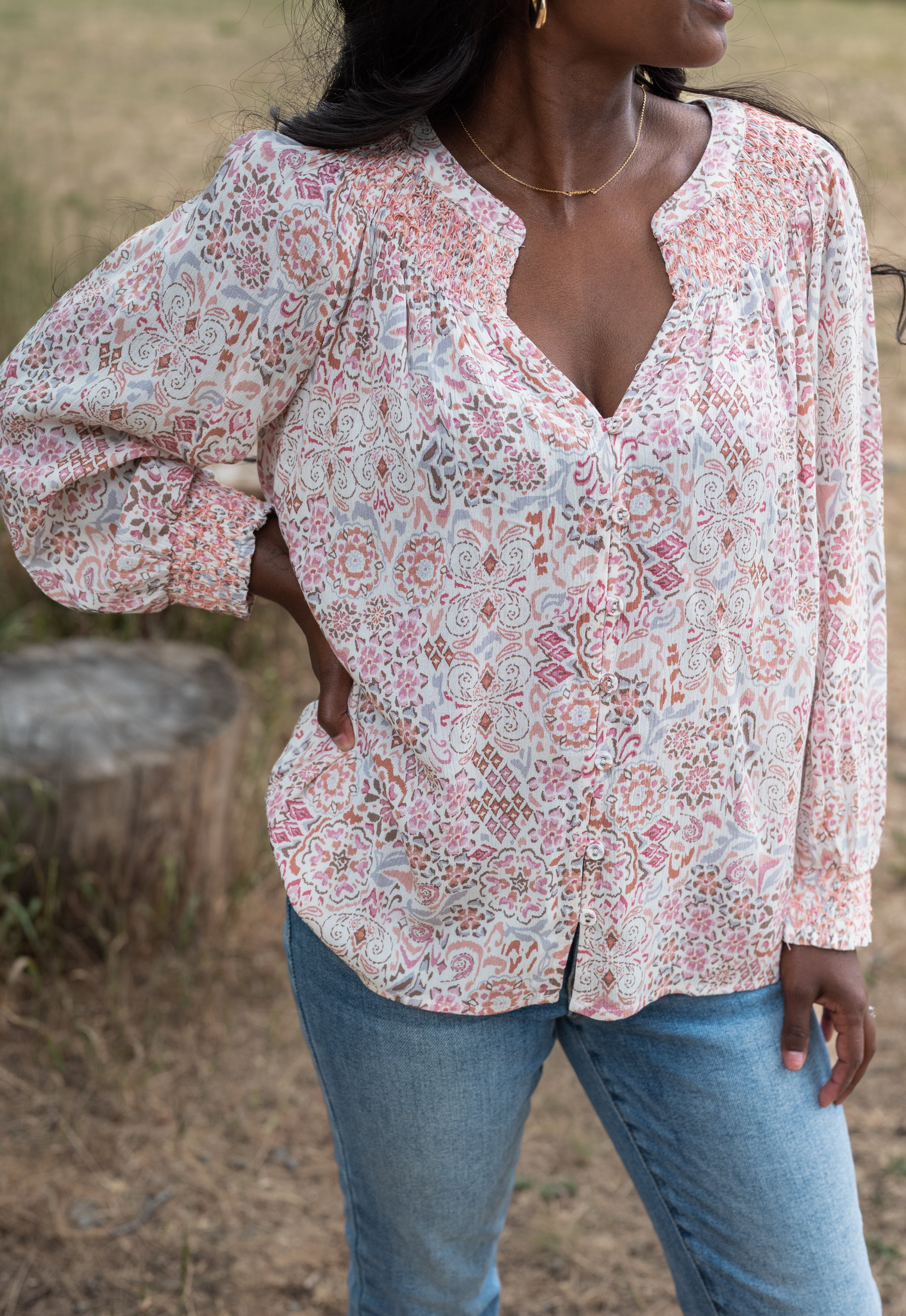 SCARLET FLORAL BLOUSE