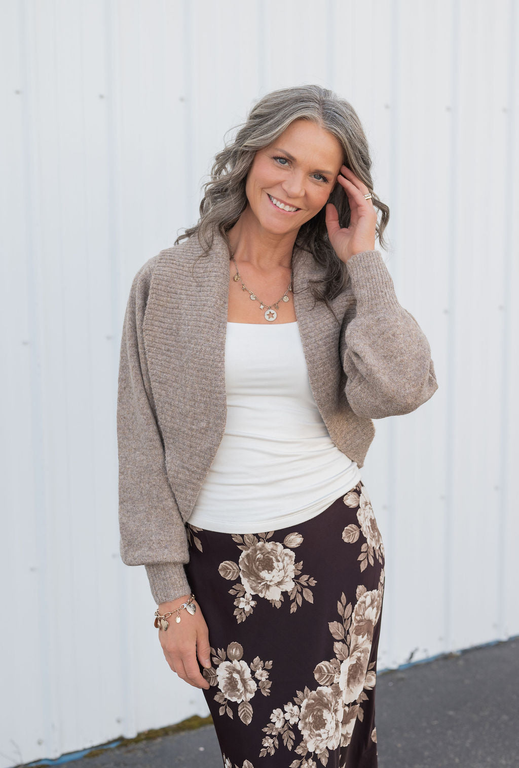 MILDRED SHRUG CARDIGAN