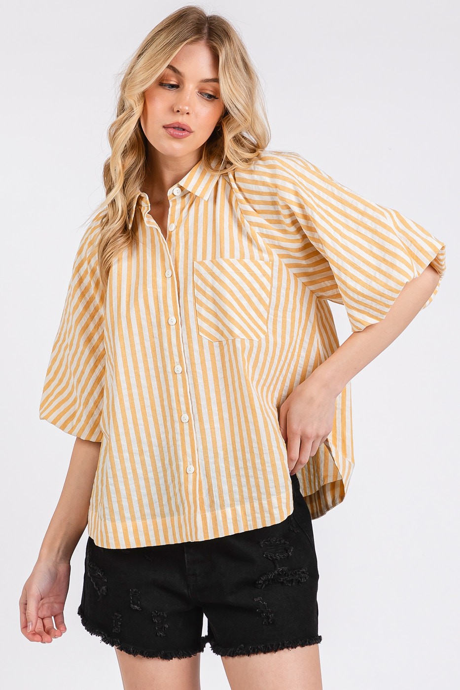 JANESSA BUTTON UP SHIRT