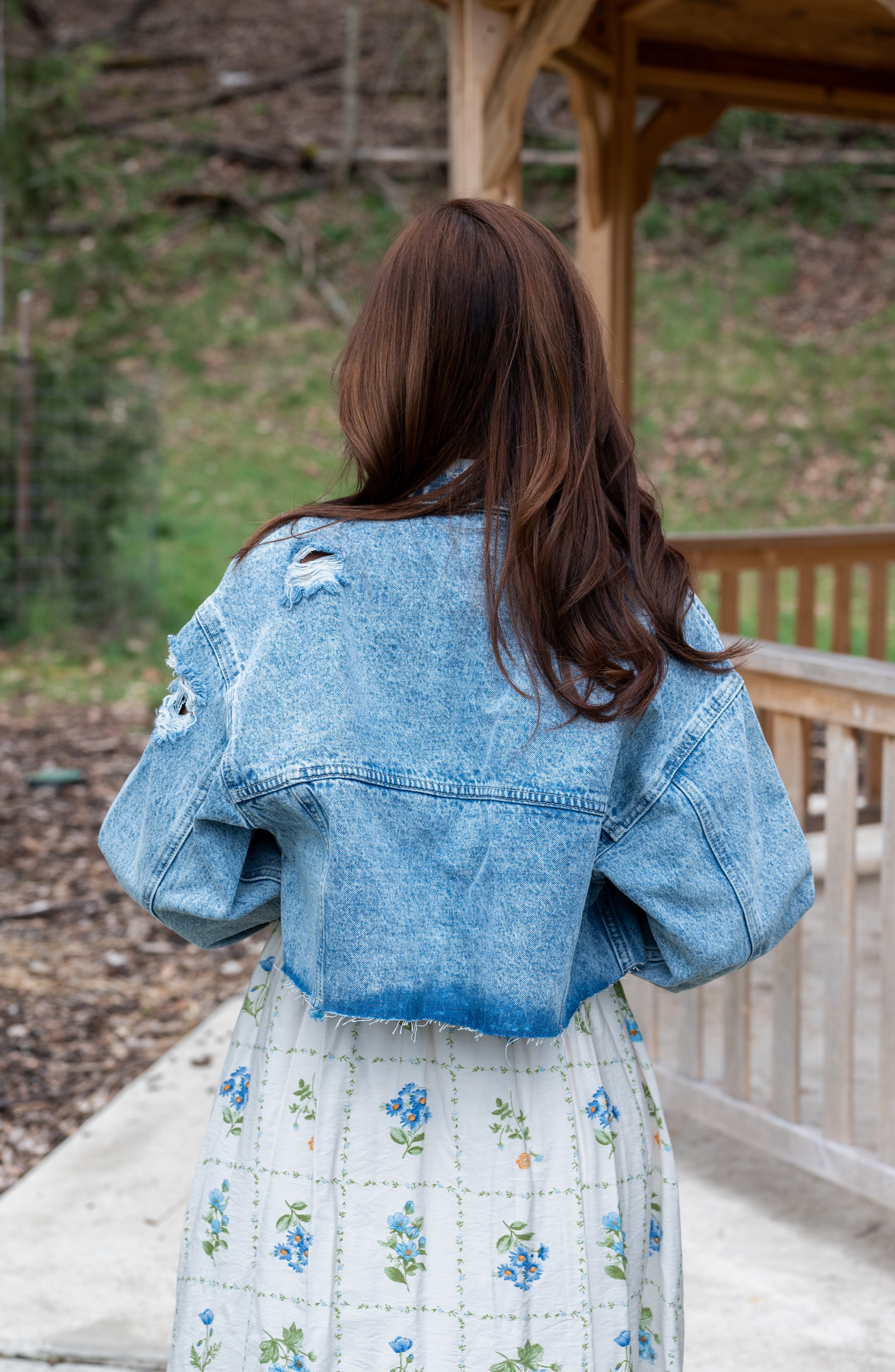 DAISY CROPPED DENIM JACKET