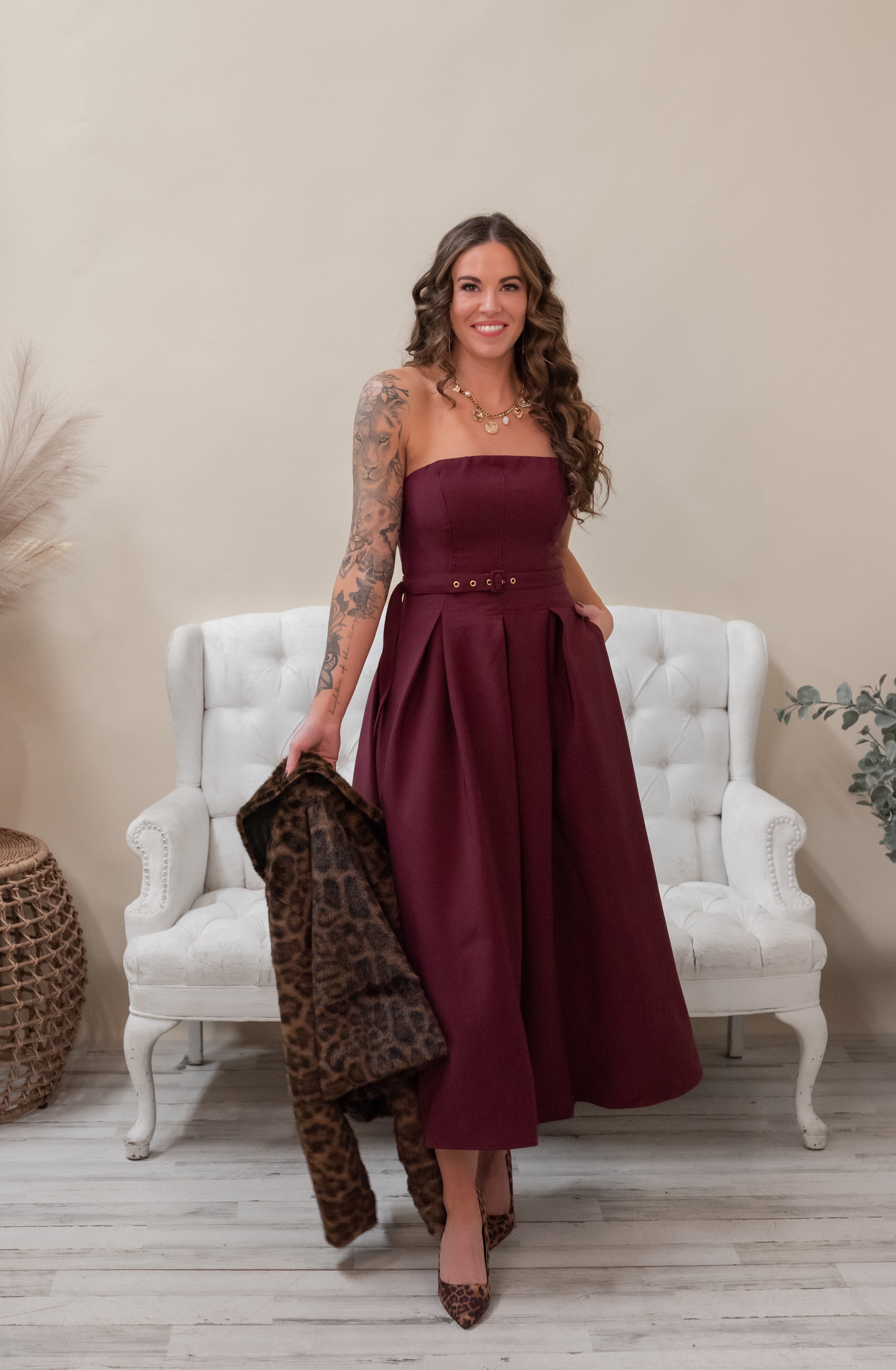 MILEY STRAPLESS DRESS