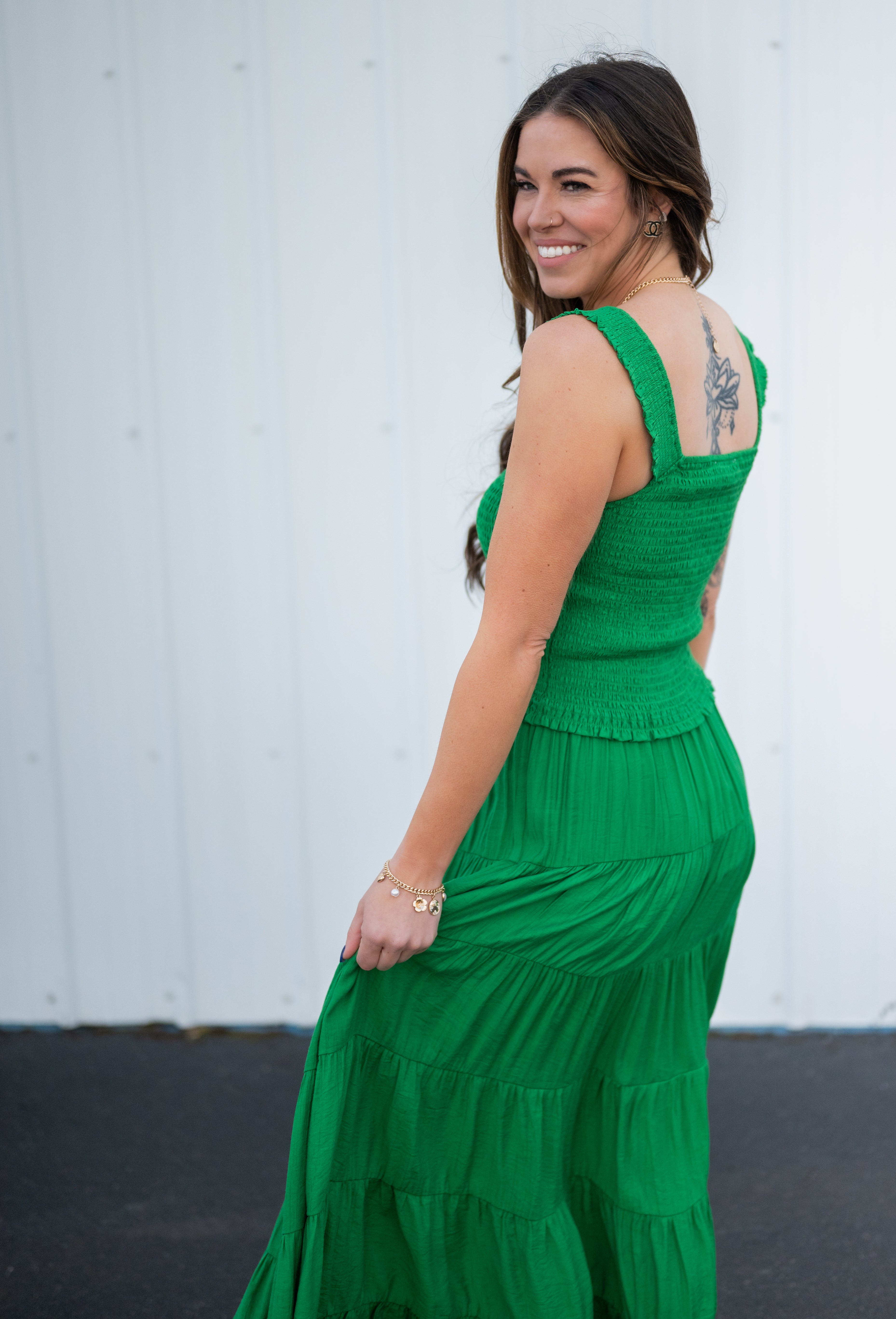 SOCIALIZE SMOCKED TANK