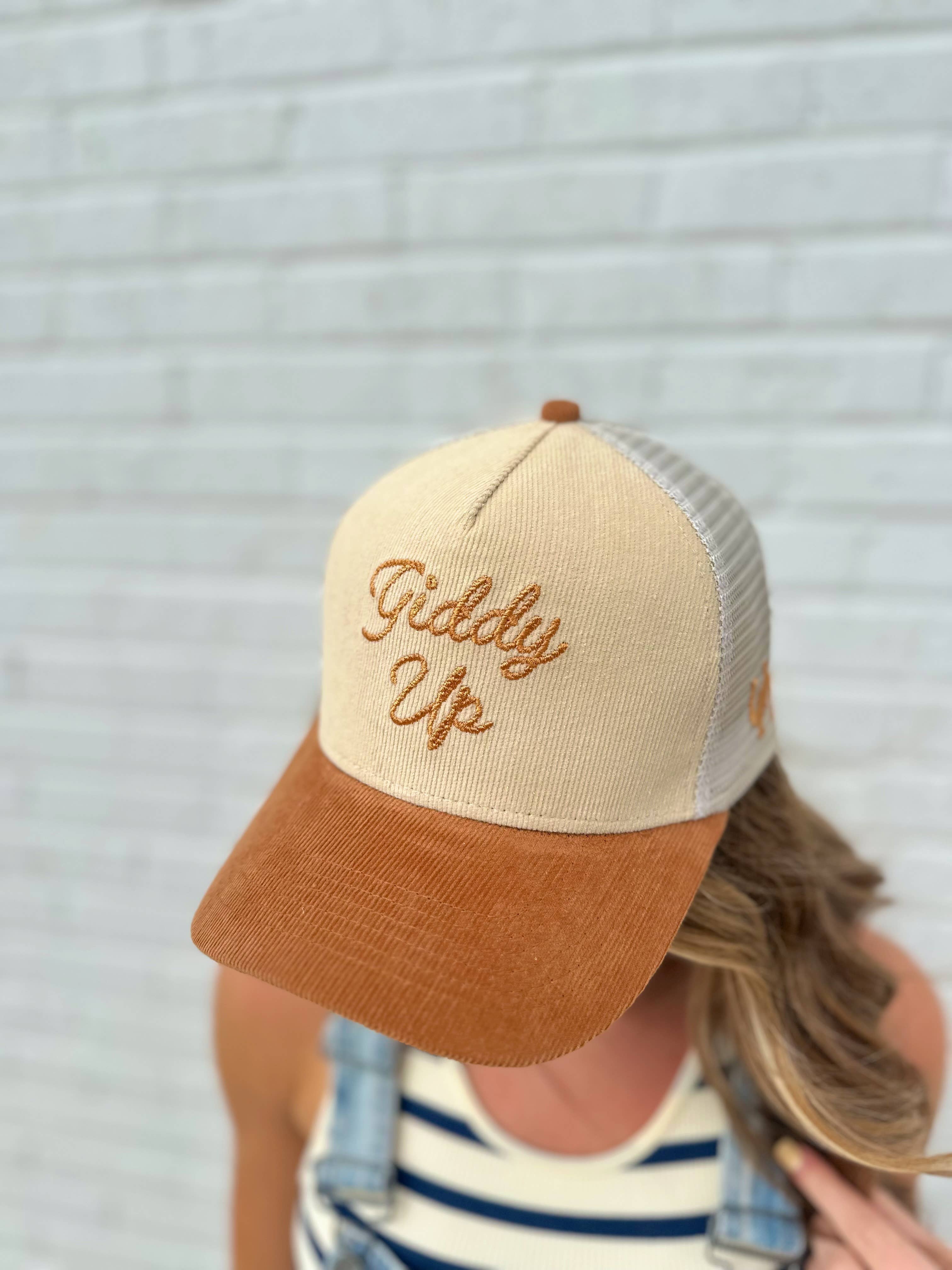 Giddy Up Corduroy Trucker Hat