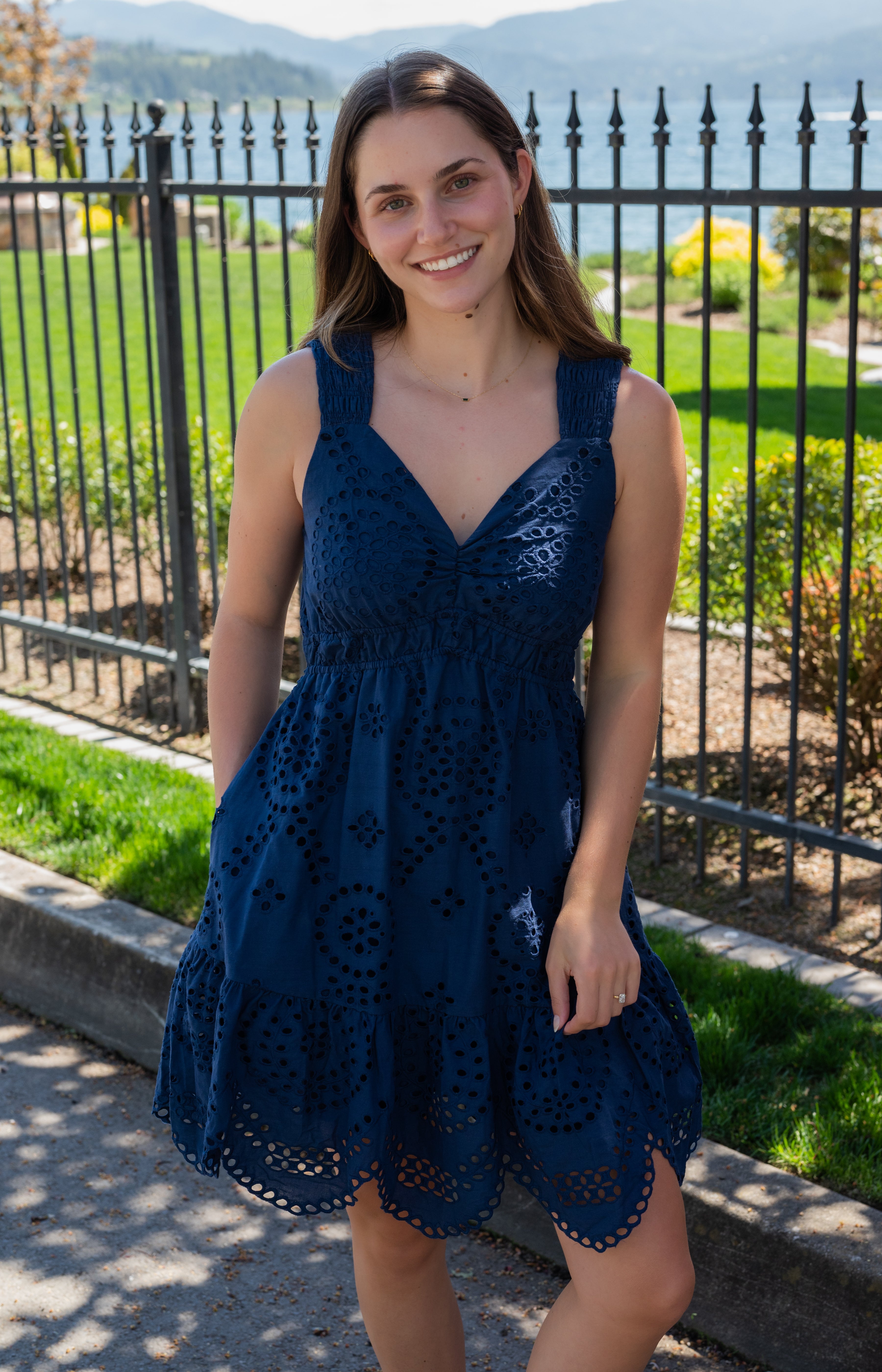 VICTORIA EYELET DRESS