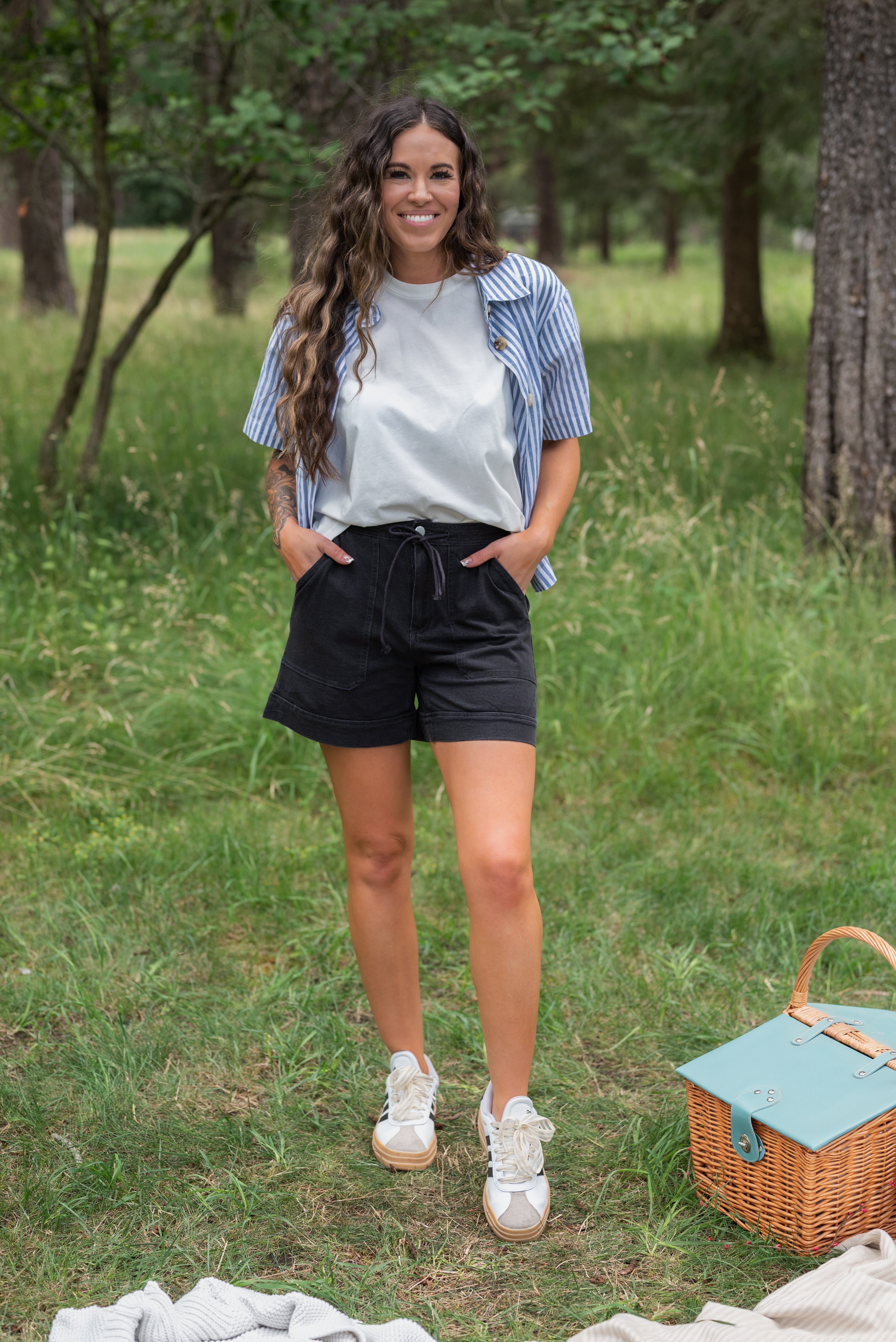GEMMA PINSTRIPE TOP