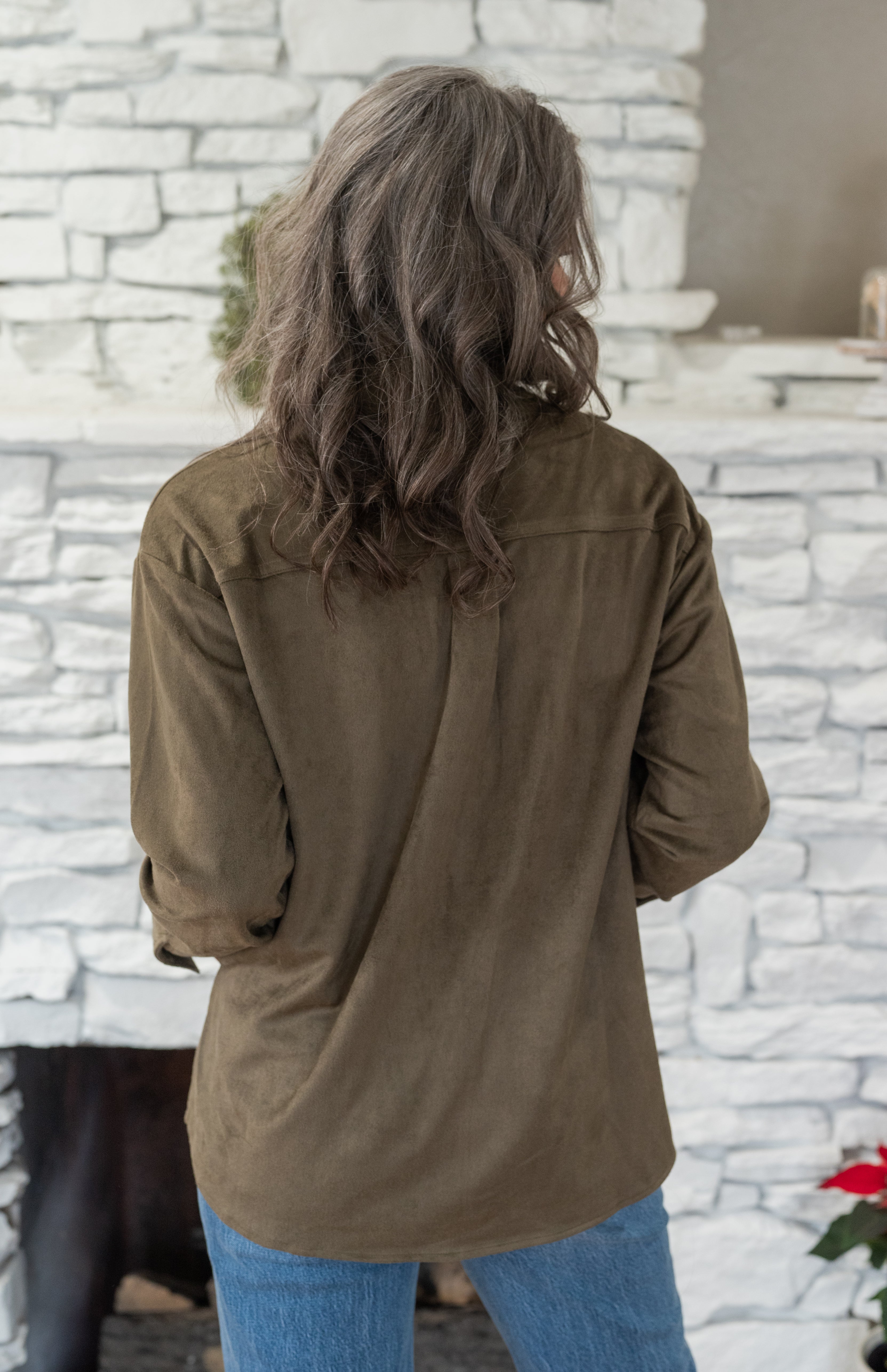 GREER FAUX SUEDE SHIRT