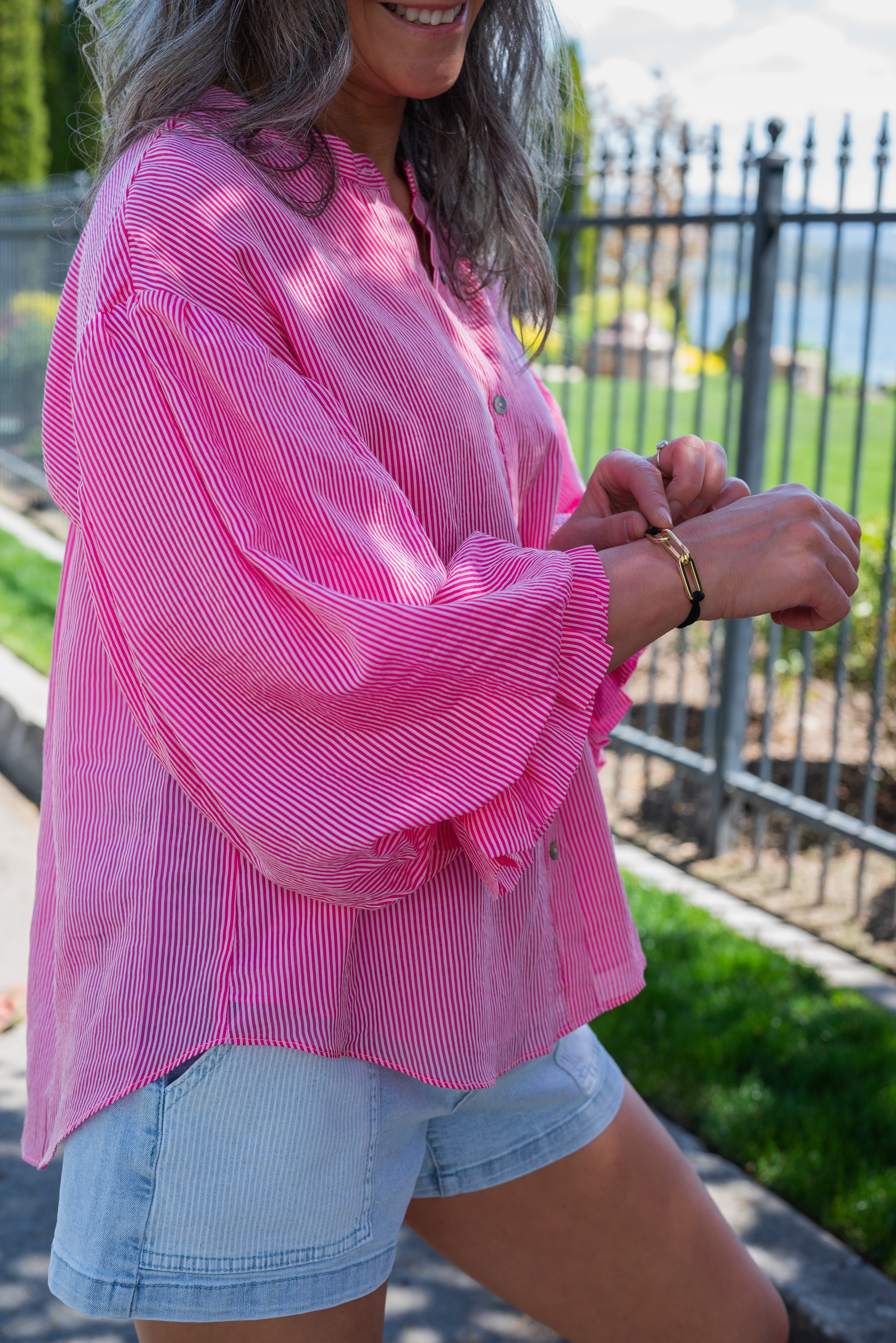 MAURA BUBBLE SLV BLOUSE