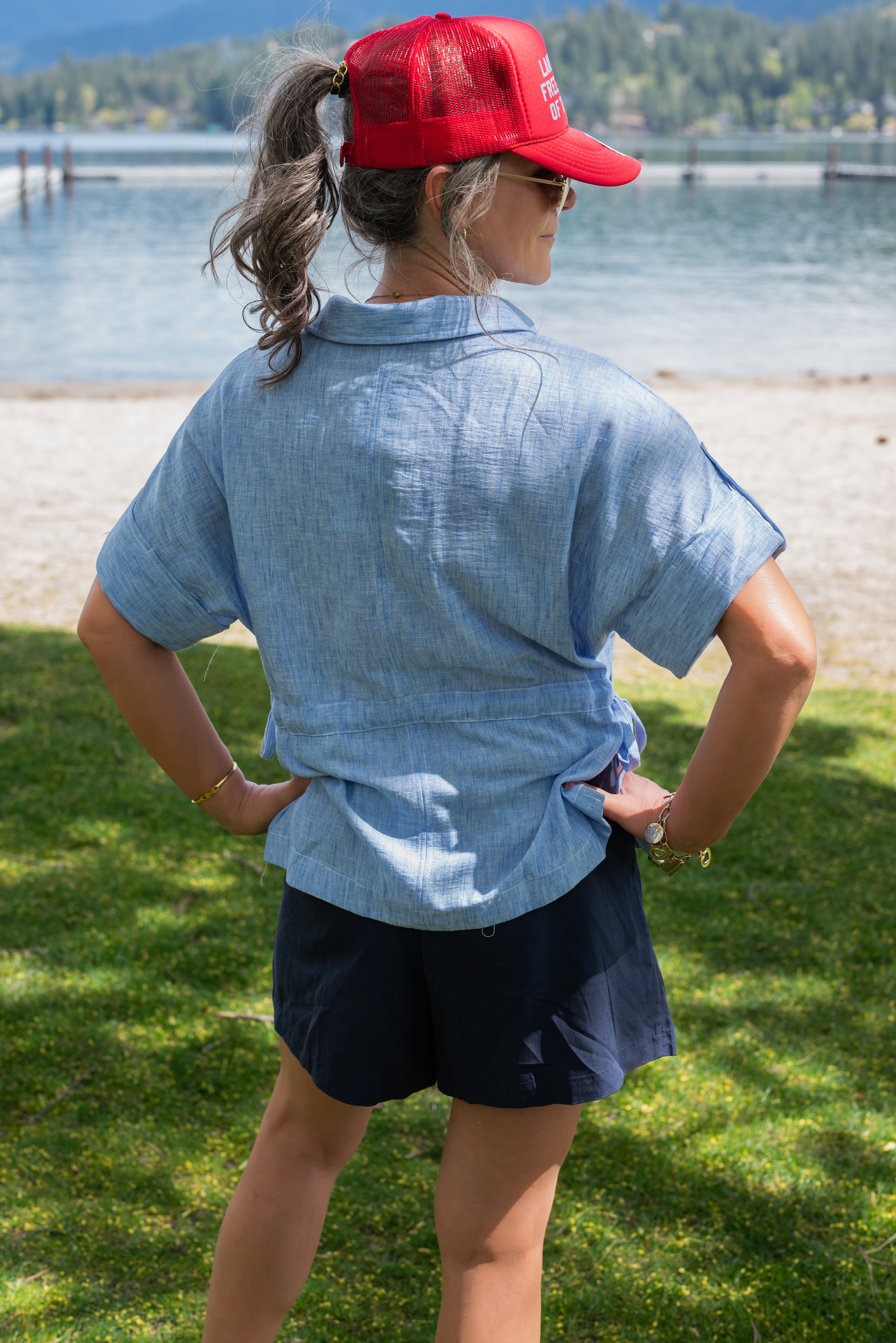 ALICE CHAMBRAY TOP