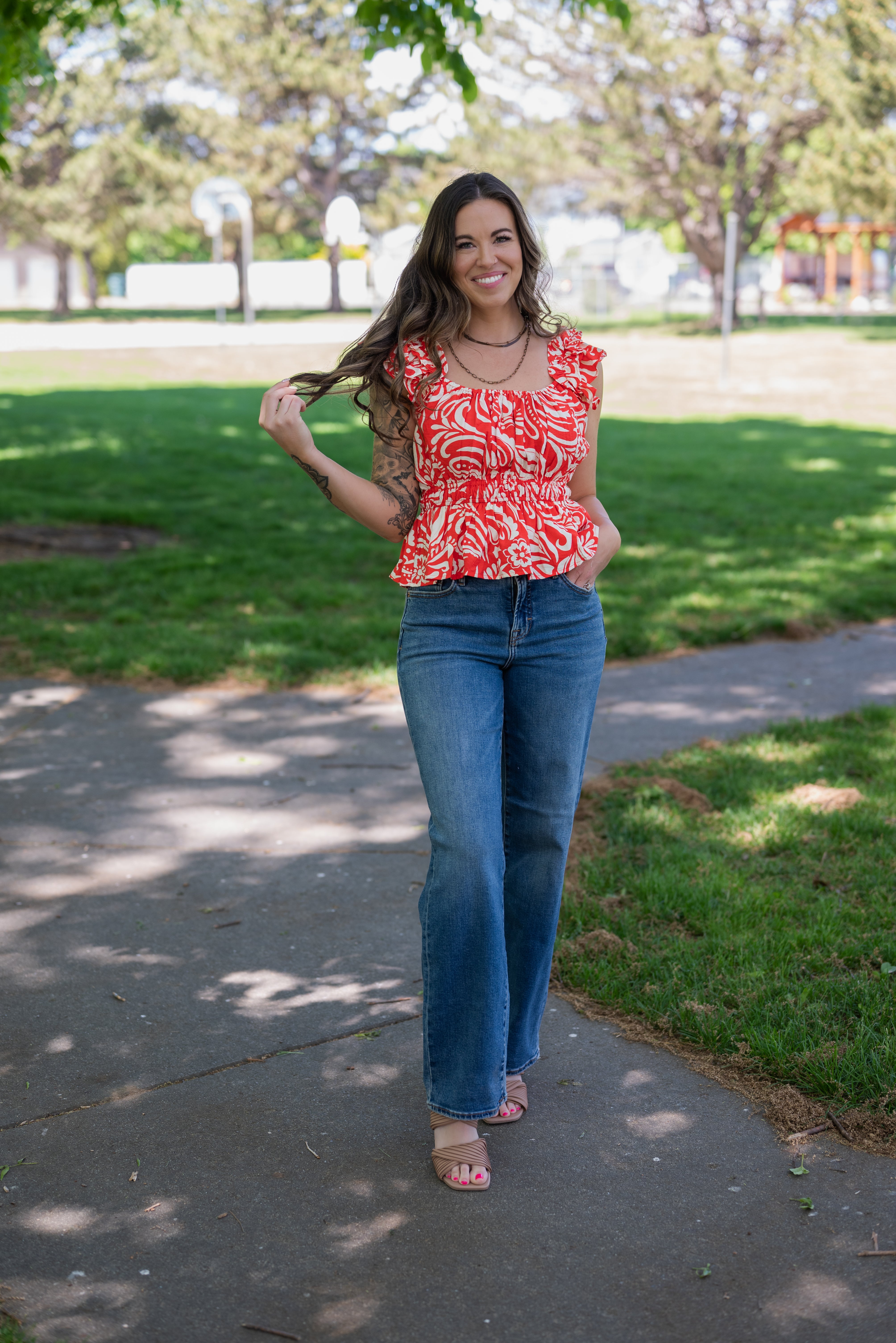 CHRISTA RUFFLE TOP