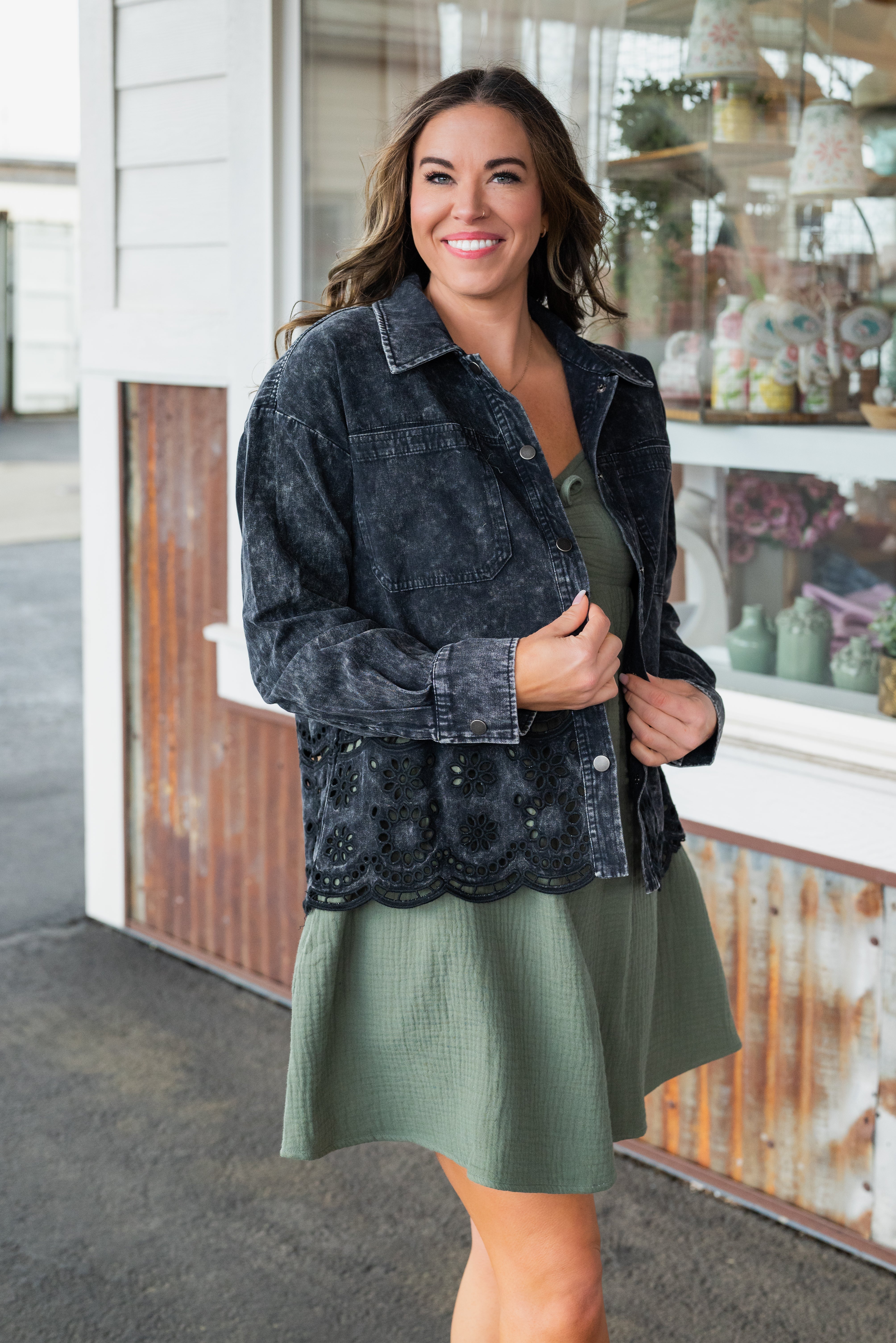 LYDIE EYELET JACKET