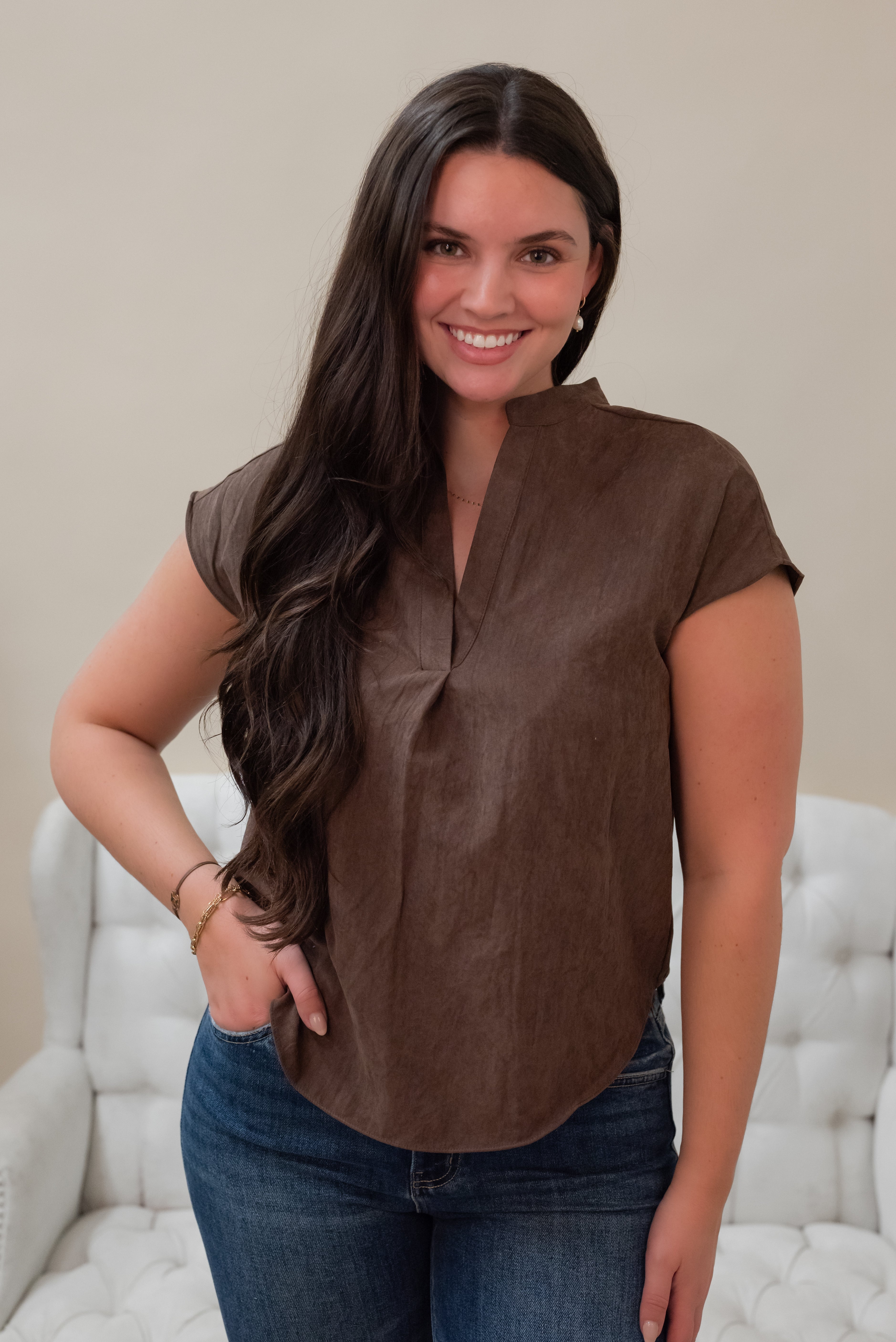 RAE DROP SHOULDER BLOUSE