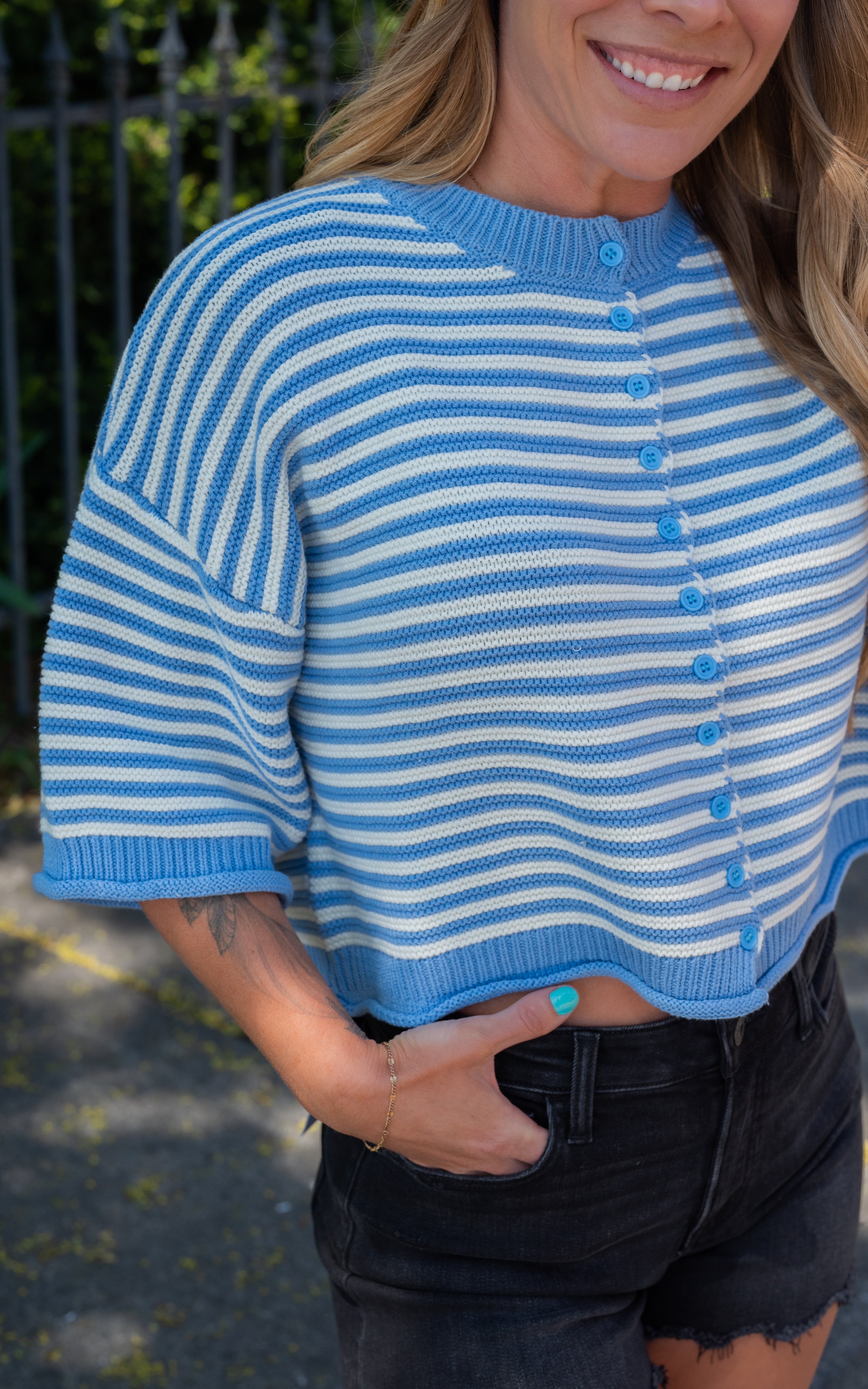 BRANDY STRIPE CARDI